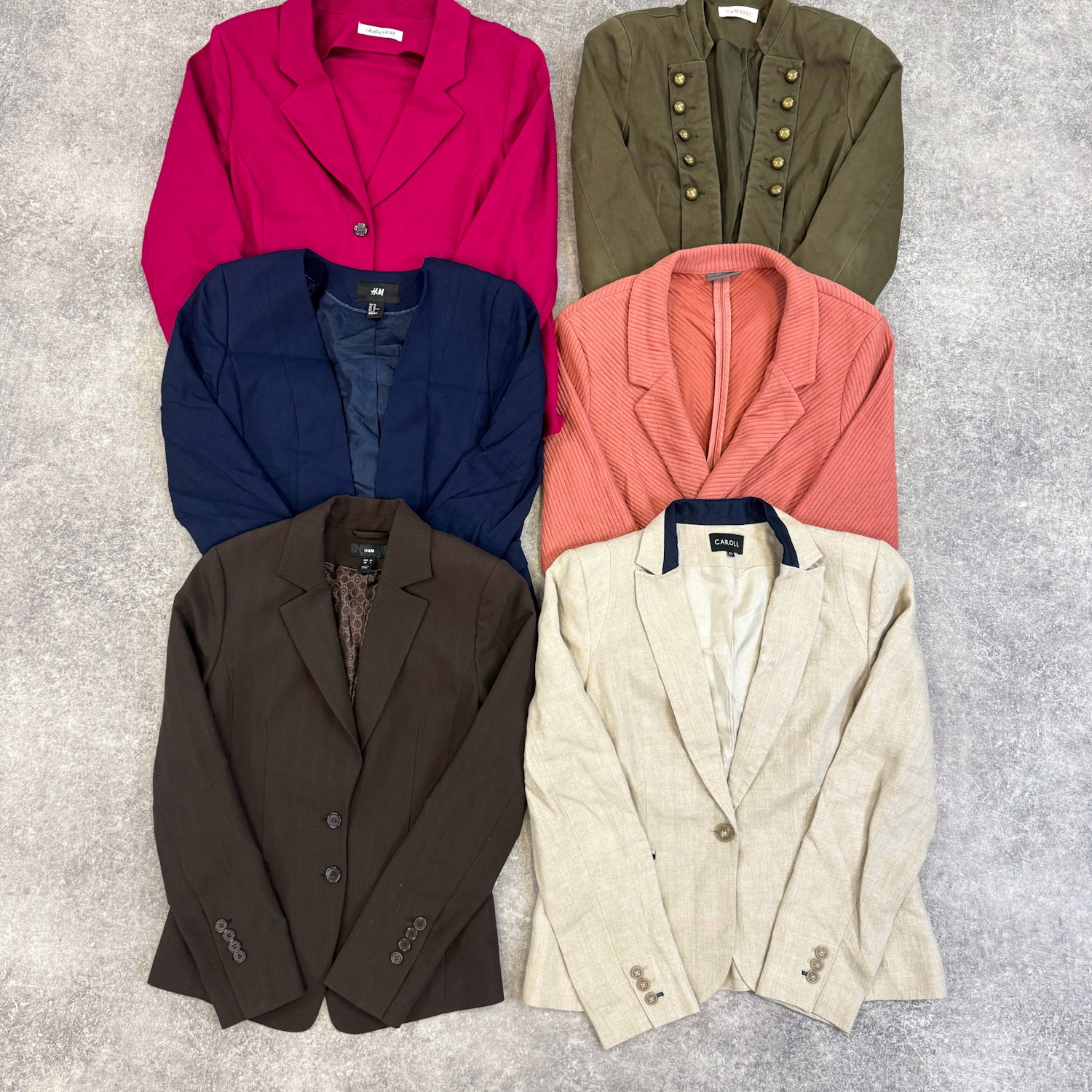 Blazer-colore-couleur-femme-marque-moderne-vintage-vetement-grossiste-friperie-wholesaler-seconde-main-occasion-textile-piece-80-90-2000-2010