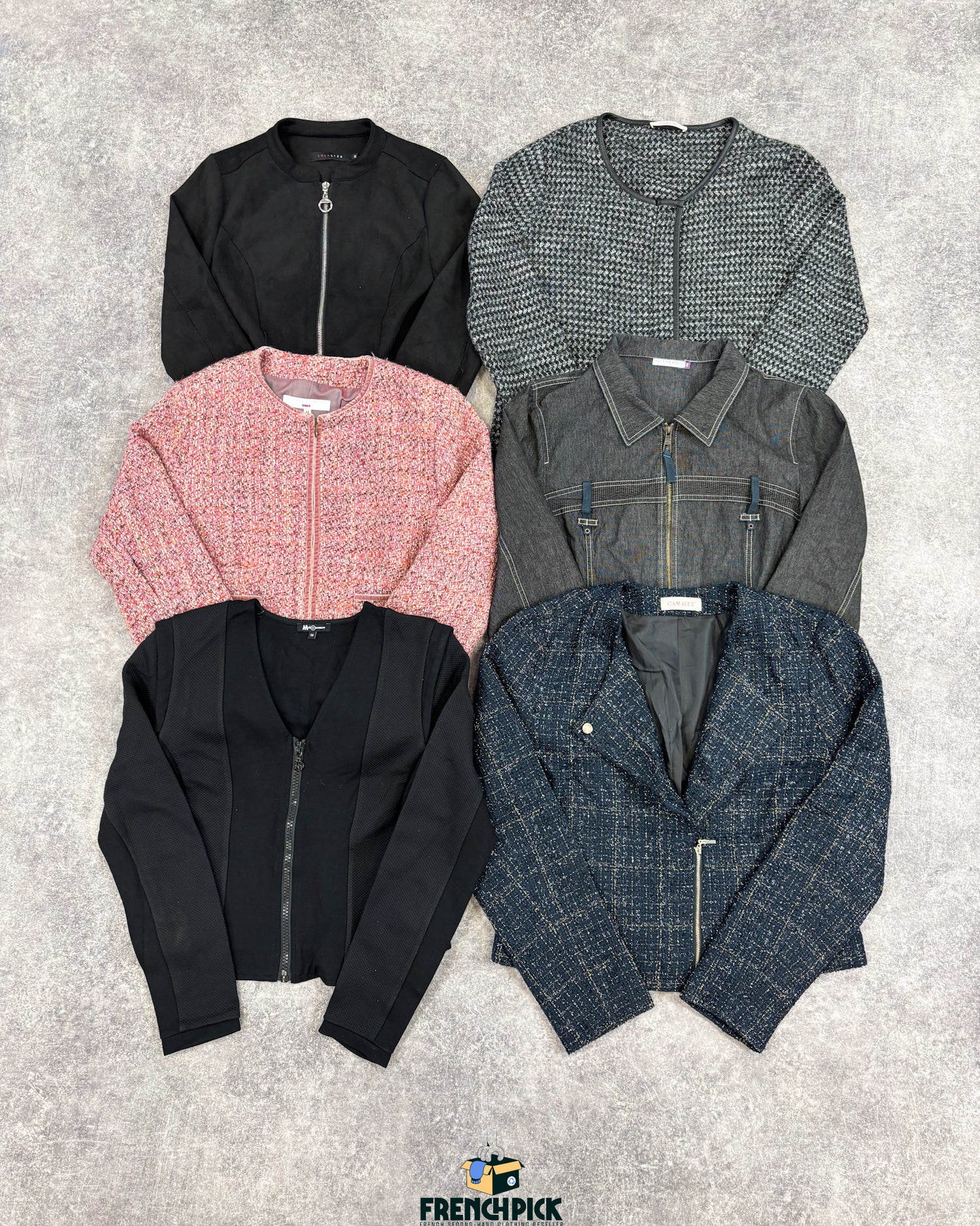 Blazer-zip-zippe-fermeture-femme-marque-moderne-vintage-vetement-grossiste-friperie-wholesaler-seconde-main-occasion-textile-piece-80-90-2000-2010