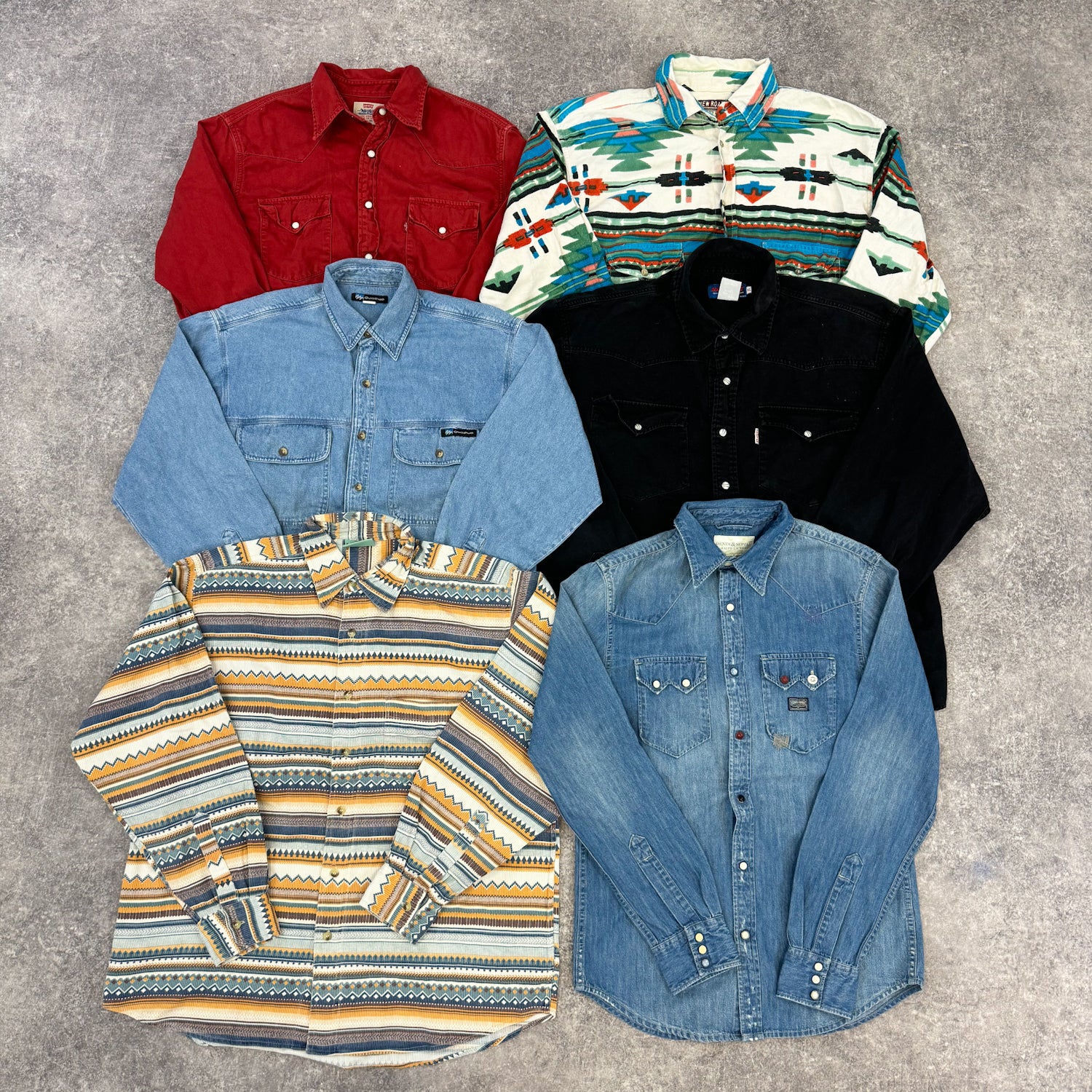 chemise-jean-grossiste-vintage-moderne-vetement-friperie-wholesaler-seconde-main-80-90-2000-2010