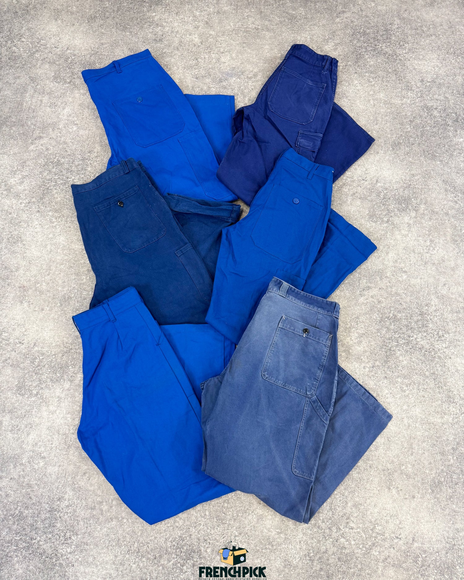 pantalon-bleu-de-travail-chantier-homme-femme-vintage-moderne-80-90-vetement-grossiste-friperie-wholesaler-seconde-main-marque-occasion-textile-piece-80-90-2000-2010-french-pick