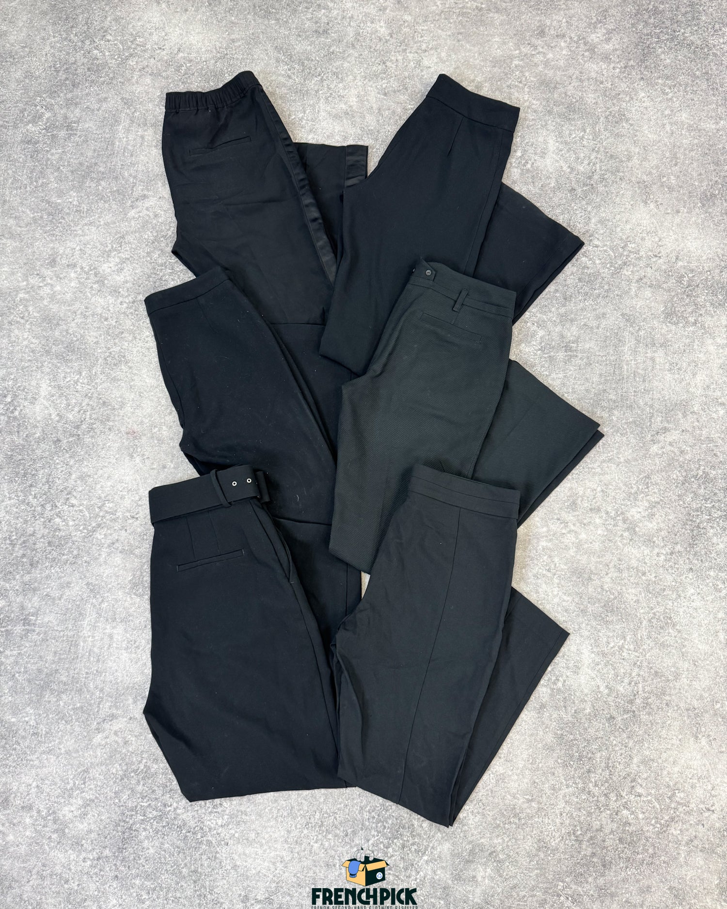 Pantalon-fluide-noir-femme-moderne-vetement-grossiste-friperie-wholesaler-seconde-main-marque-occasion-textile-piece-annees-80-90-2000-2010-french-pick