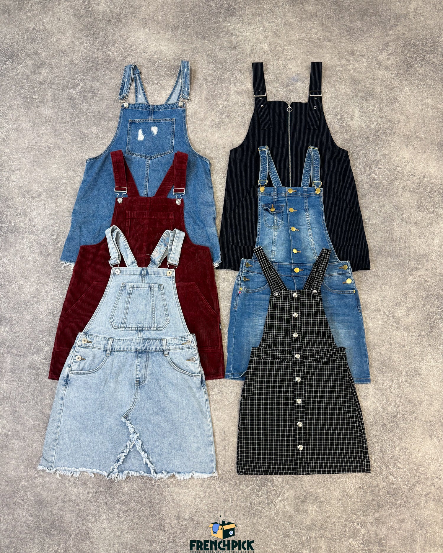 Robe-salopette-jean-velours-synthetique-femme-moderne-vetement-grossiste-friperie-wholesaler-seconde-main-occasion-textile-piece-80-90-2000-2010-french-pick