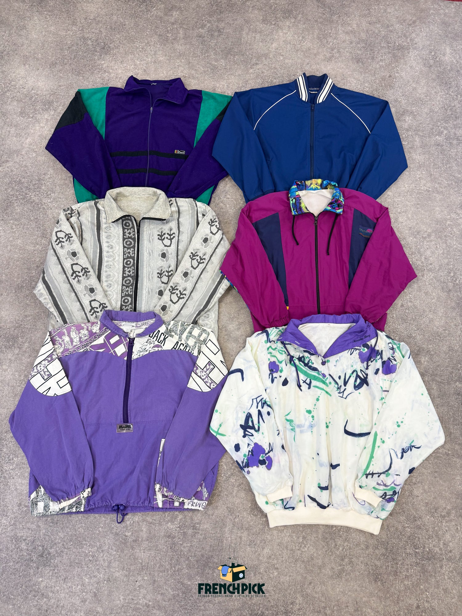 Vestes de jogging sport 80's 90's d'occasion Grossiste vêtements