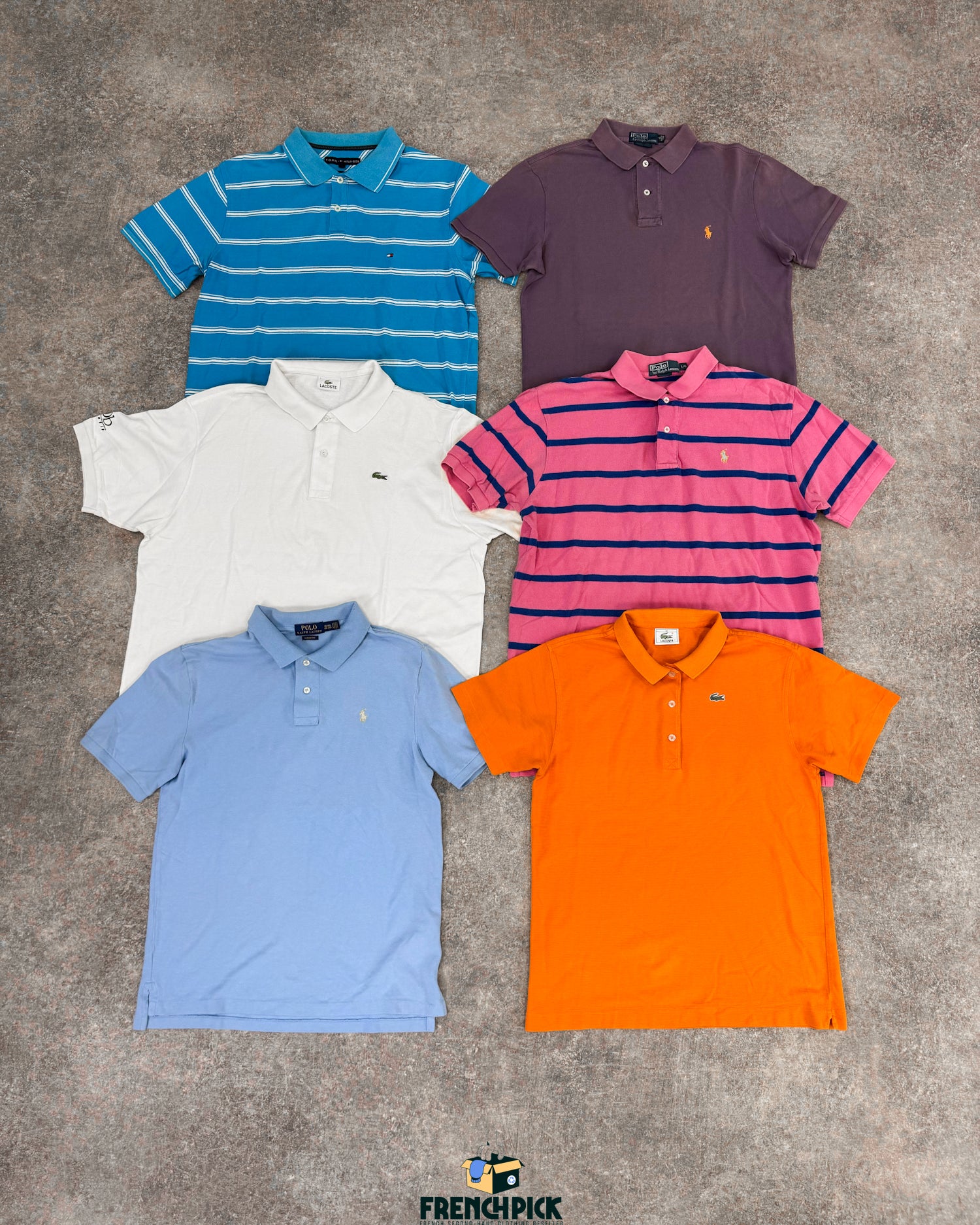 polo-brand-marque-lacoste-ralph-lauren-tommy-hilfiger-homme-femme-moderne-vintage-vetement-grossiste-friperie-wholesaler-seconde-main-marque-occasion-textile-piece-80-90-2000-2010-french-pick