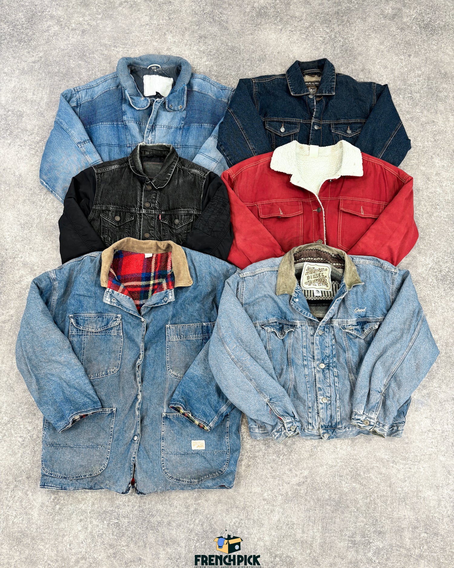 veste-jean-doublee-grossiste-vintage-vetement-friperie-wholesaler-seconde-main-80-90-2000-2010