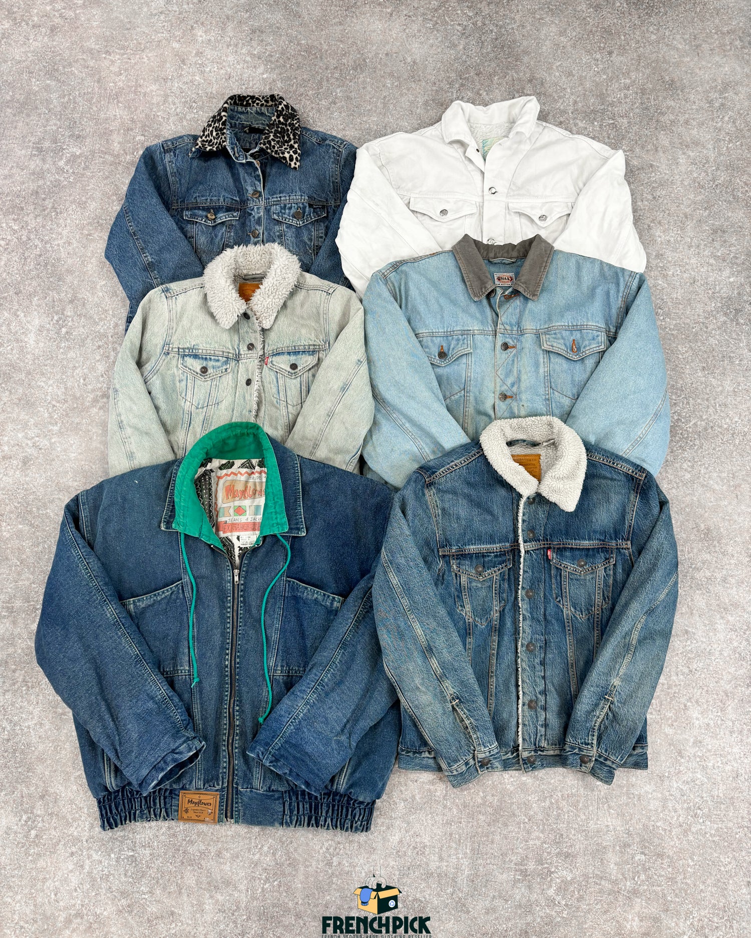 veste-jean-doublee-grossiste-vintage-vetement-friperie-wholesaler-seconde-main-80-90-2000-2010