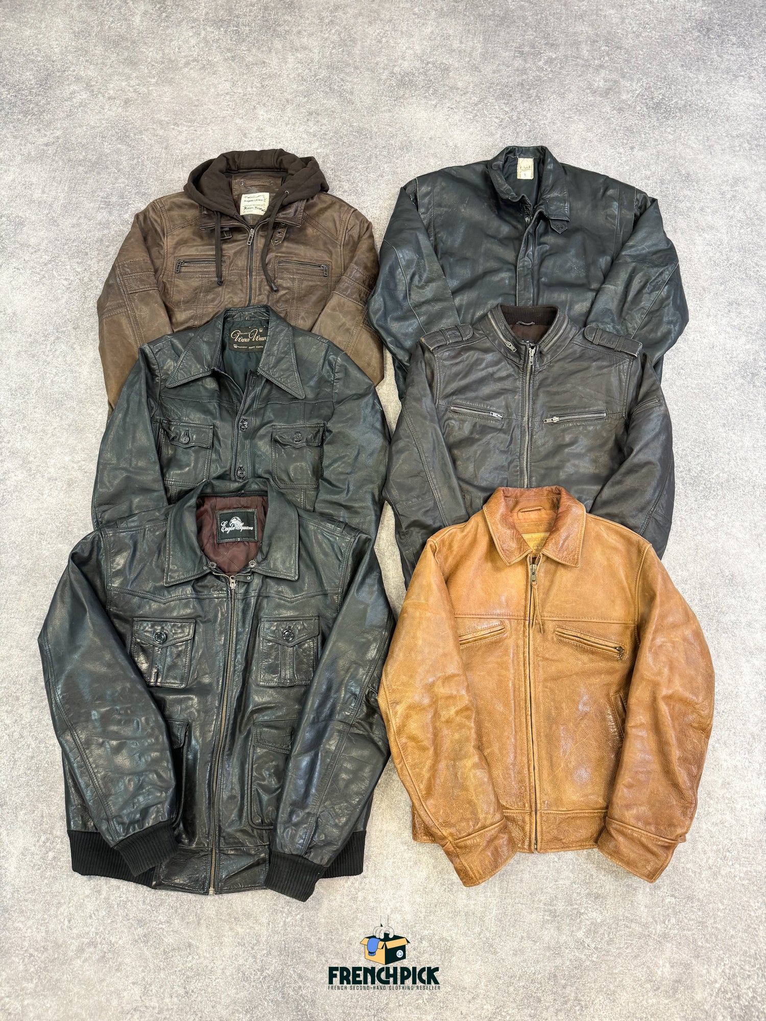 veste-cuir-homme-grossiste-vintage-vetement-friperie-wholesaler-seconde-main-80-90-2000-2010
