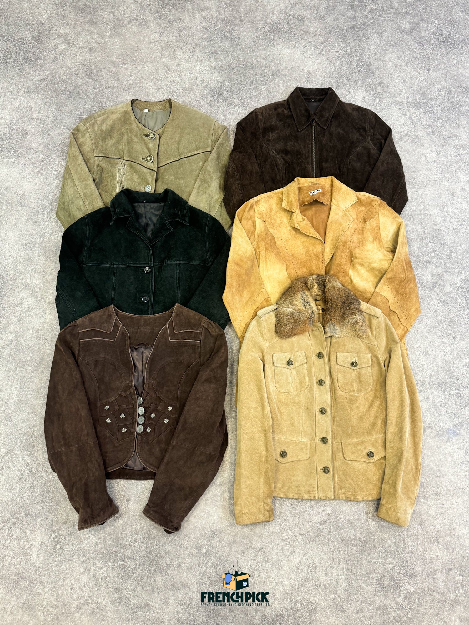 Vestes en daim femme d'occasion | Grossiste v??tements seconde main �?? French Pick