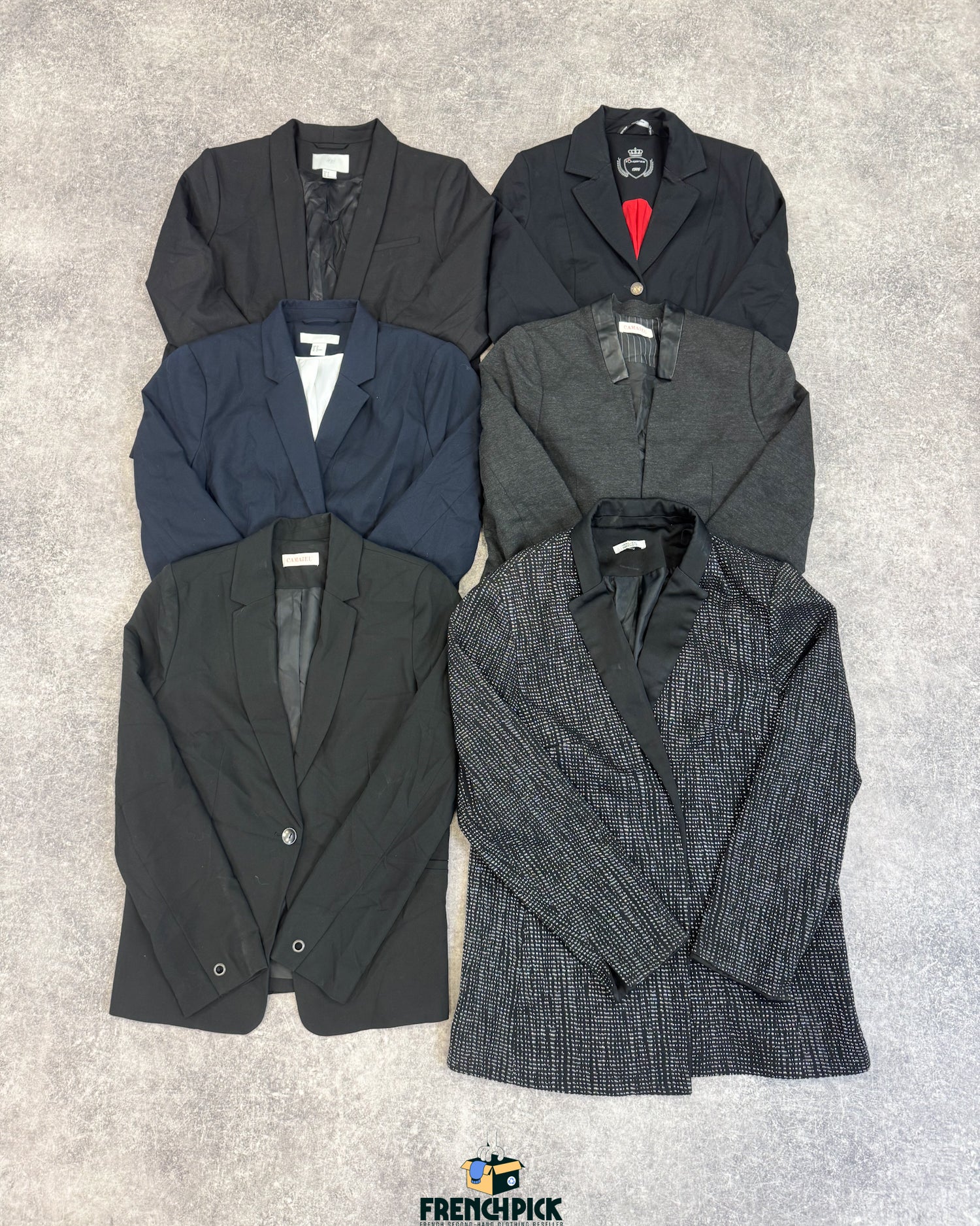 Veste-costume-tailleur-work-femme-marque-moderne-vintage-vetement-grossiste-friperie-wholesaler-seconde-main-occasion-textile-piece-80-90-2000-2010