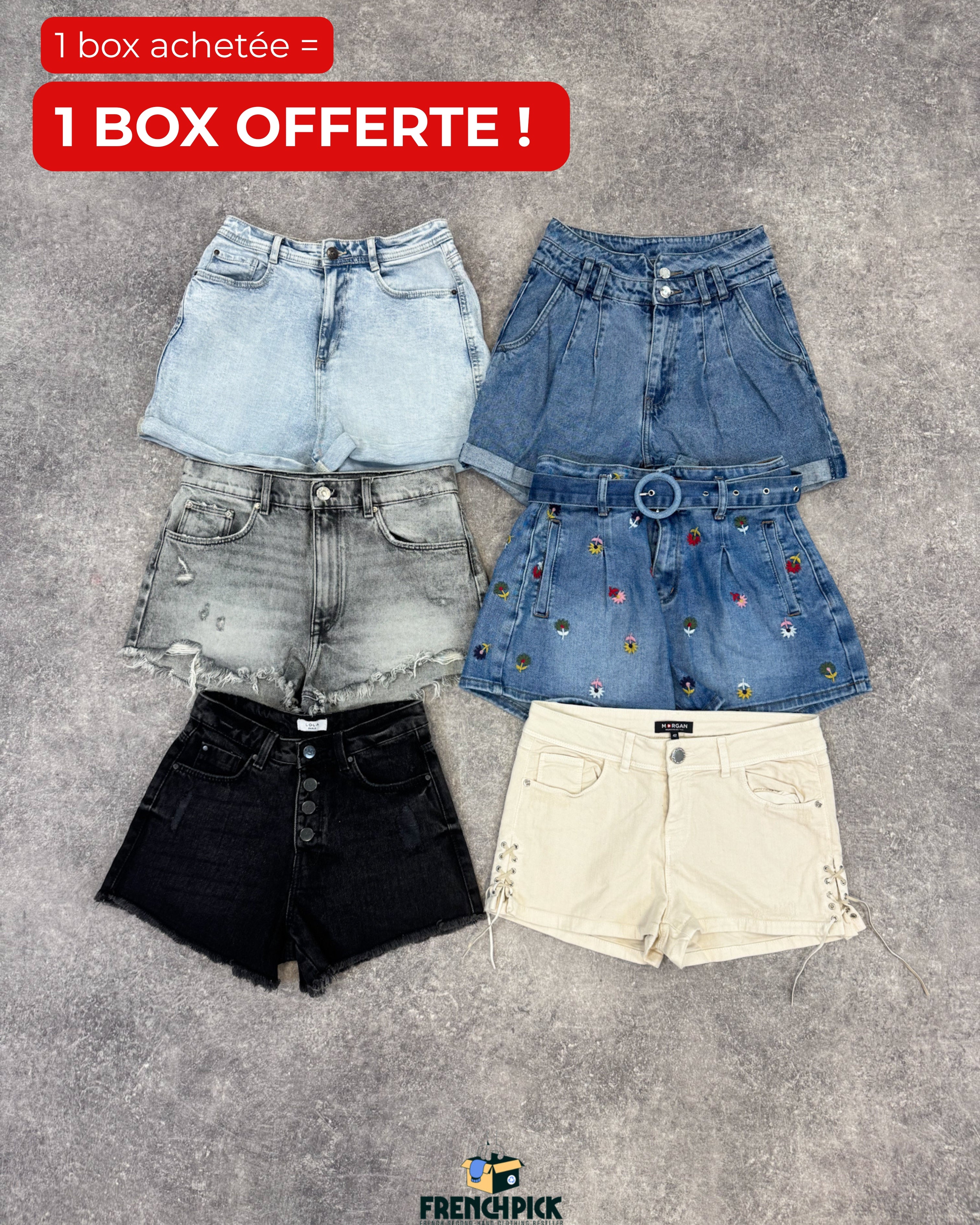WOMEN'S DENIM SHORTS - 25KG