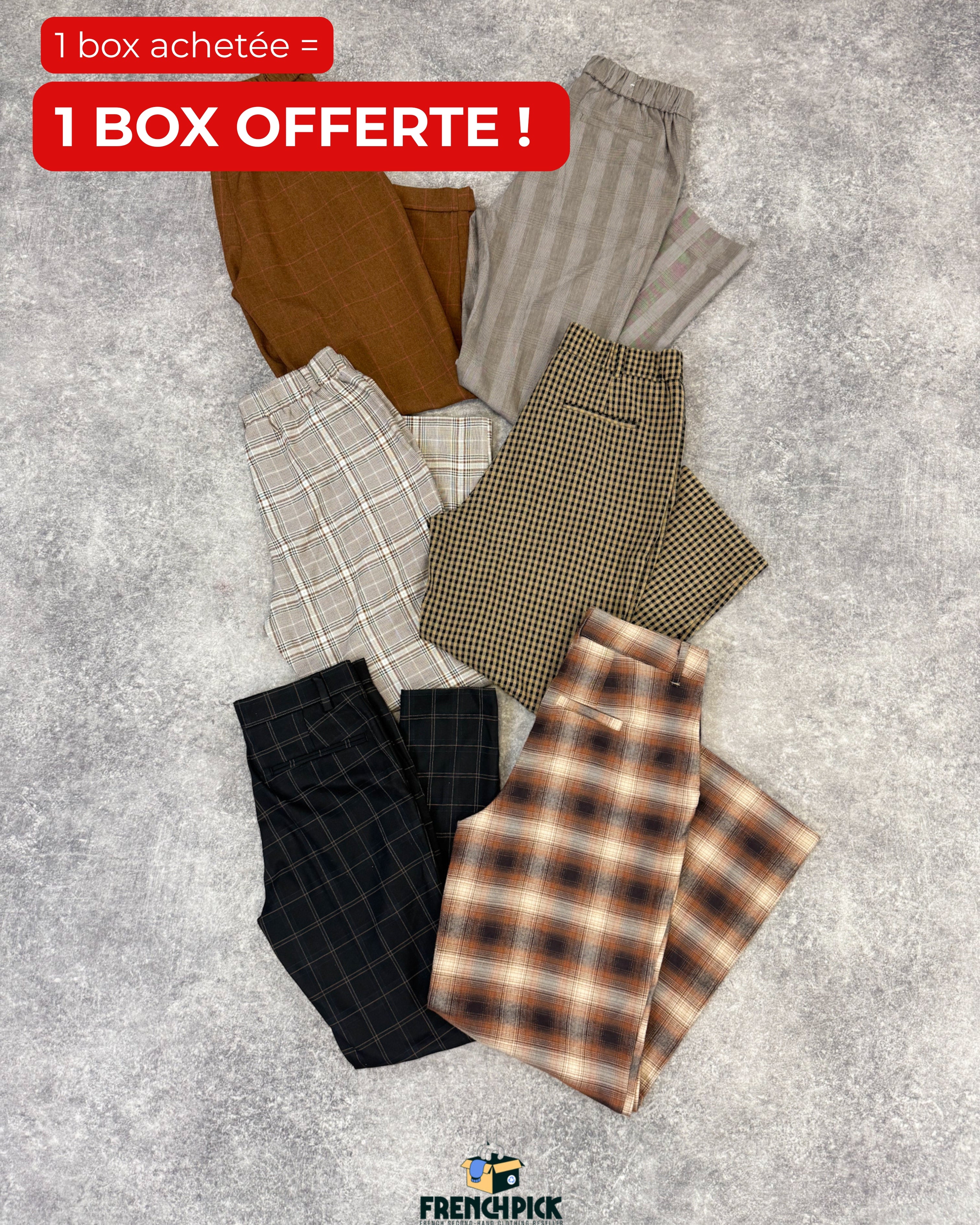 WOMEN'S CHECKED TROUSERS - 20 KG