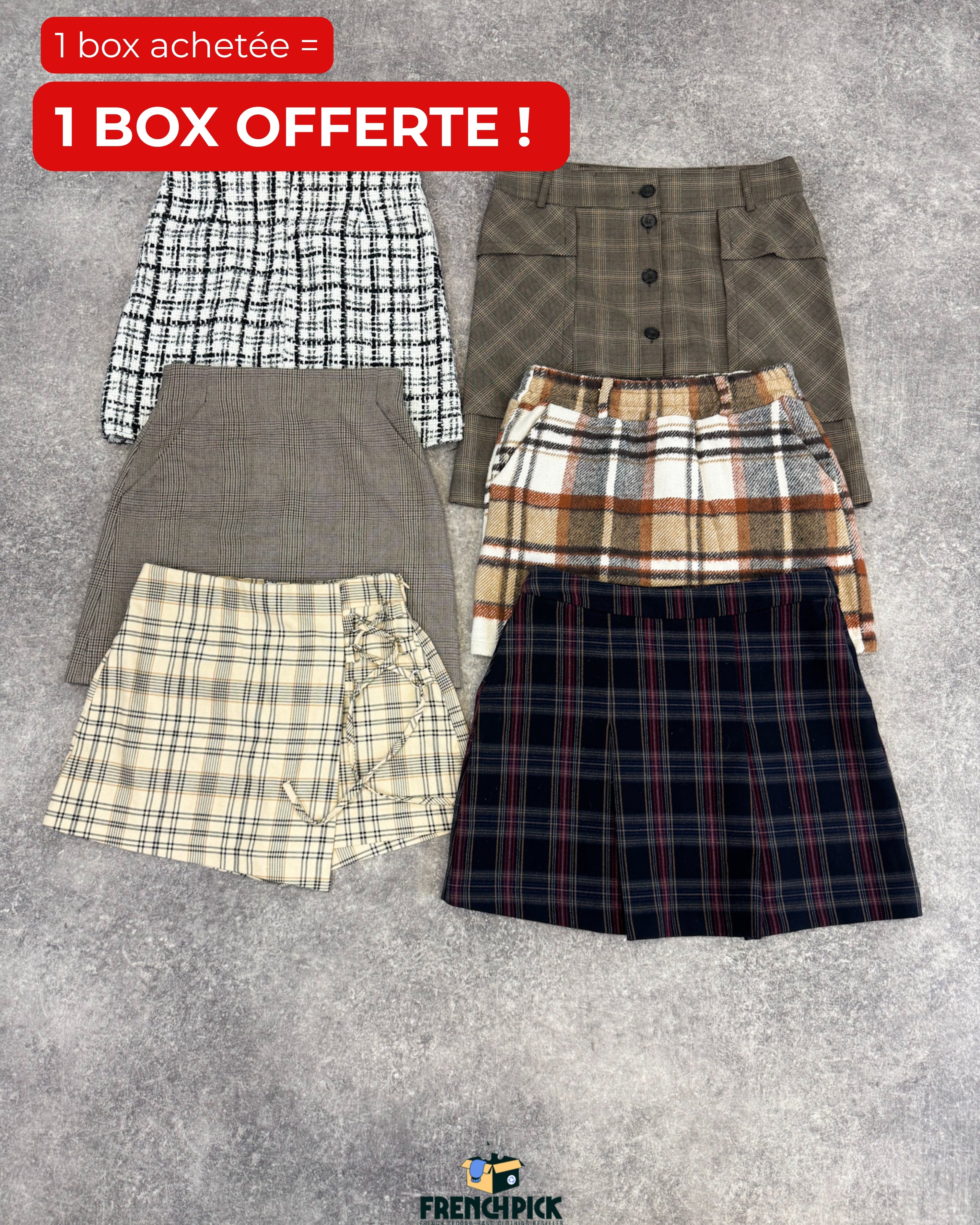 WOOL CHECK SKIRT - 20 KG