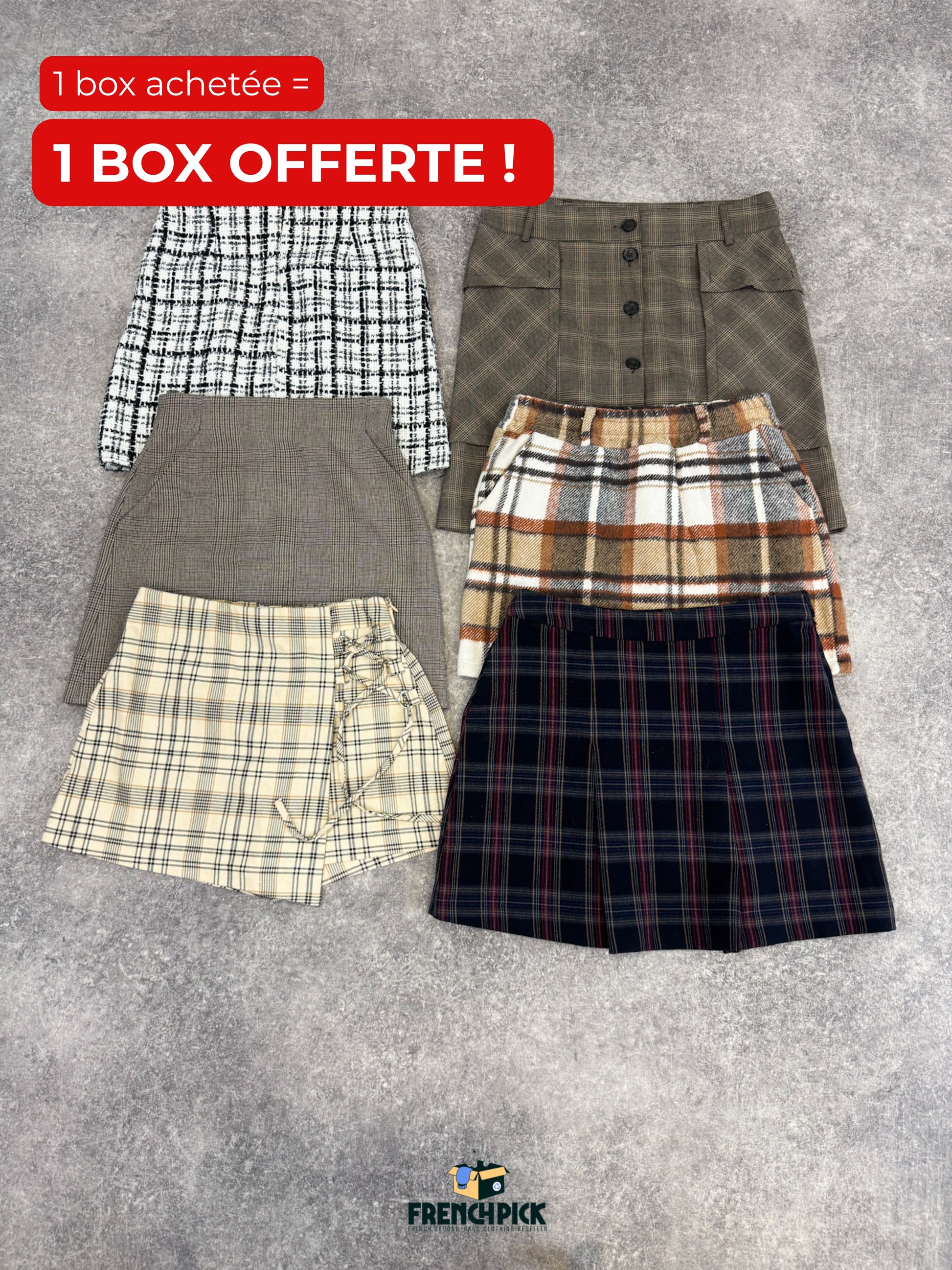 WOOL CHECK SKIRT - 20 KG