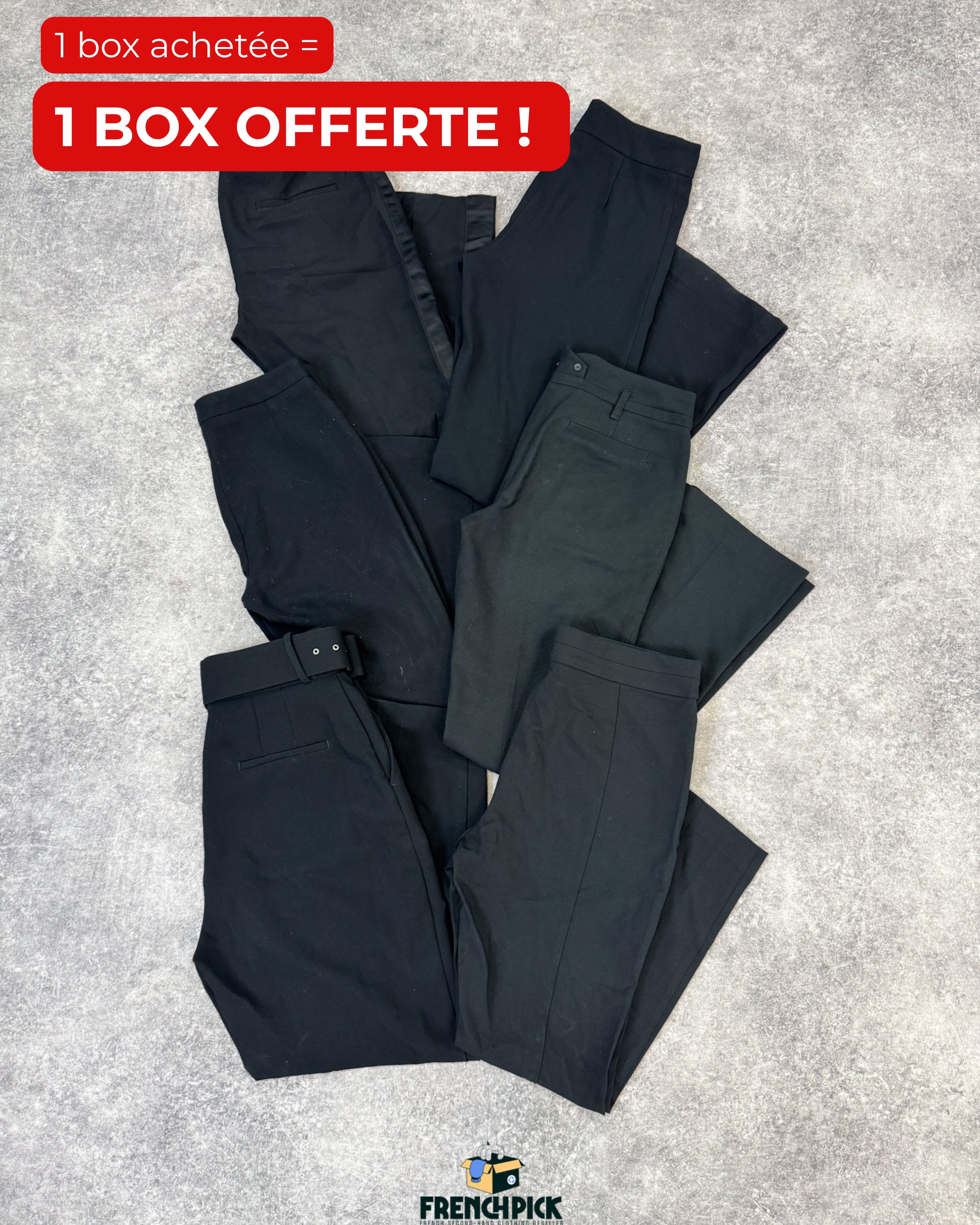 WOMEN'S BLACK FLOW-FLOW PANTS - 20KG