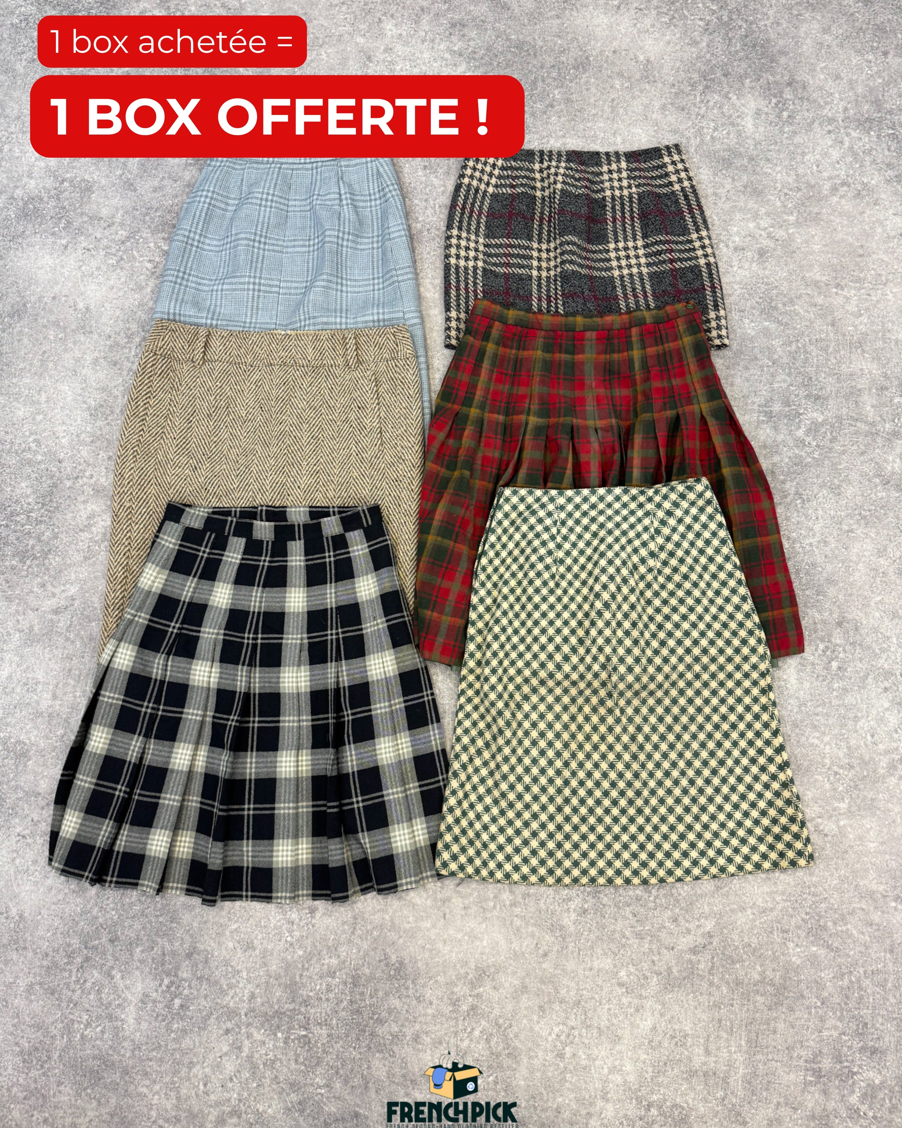WOOL CHECK SKIRT - 20 KG
