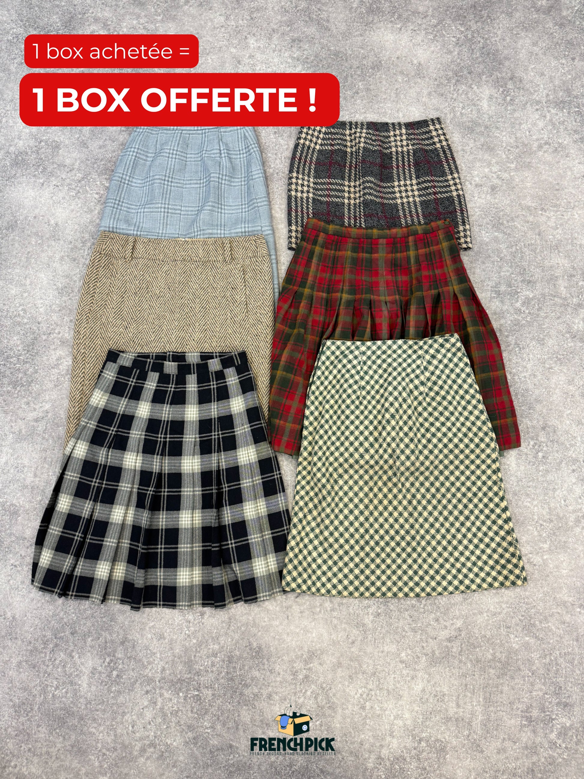 WOOL CHECK SKIRT - 20 KG