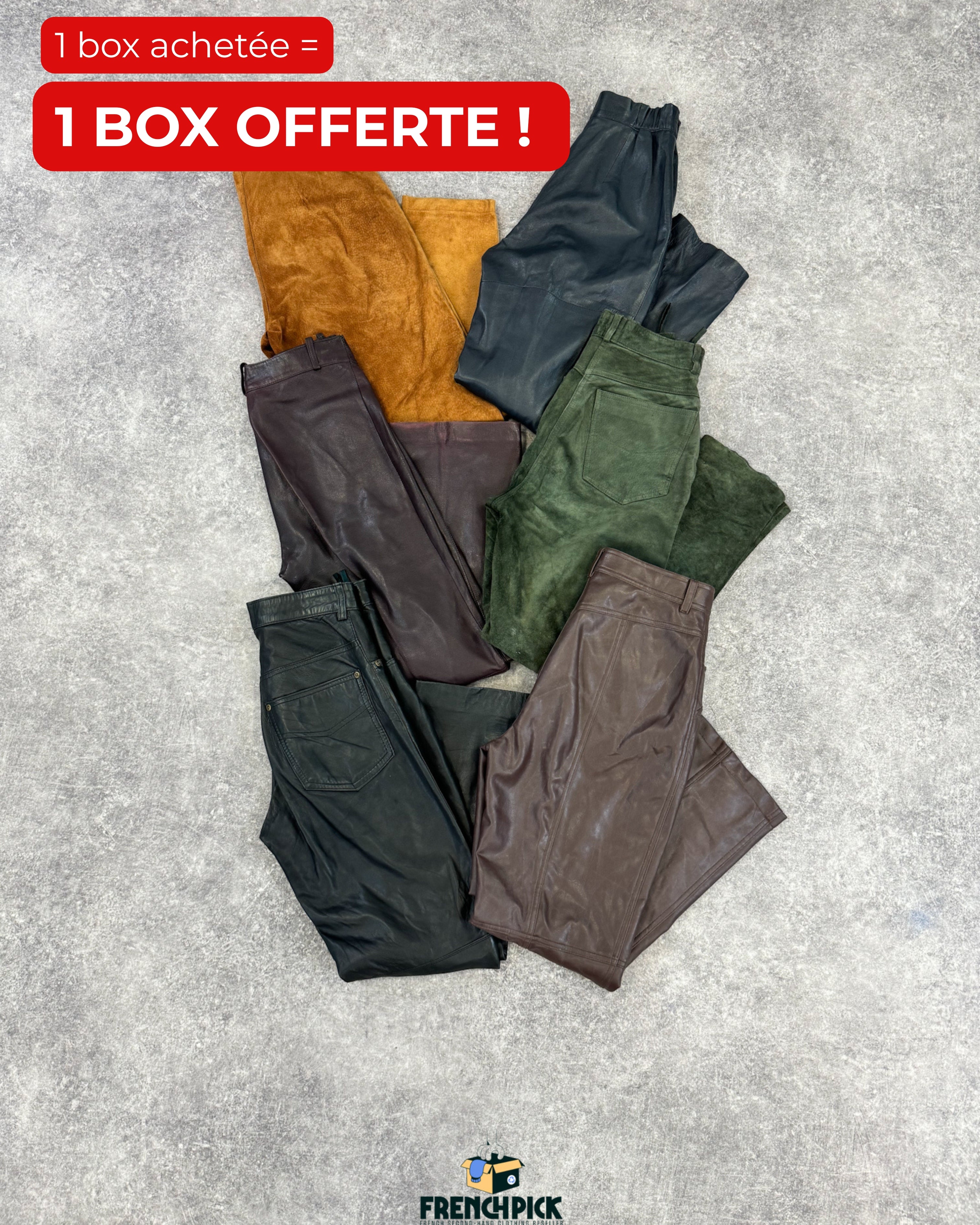 LEATHER AND SUEDE TROUSERS - 25KG