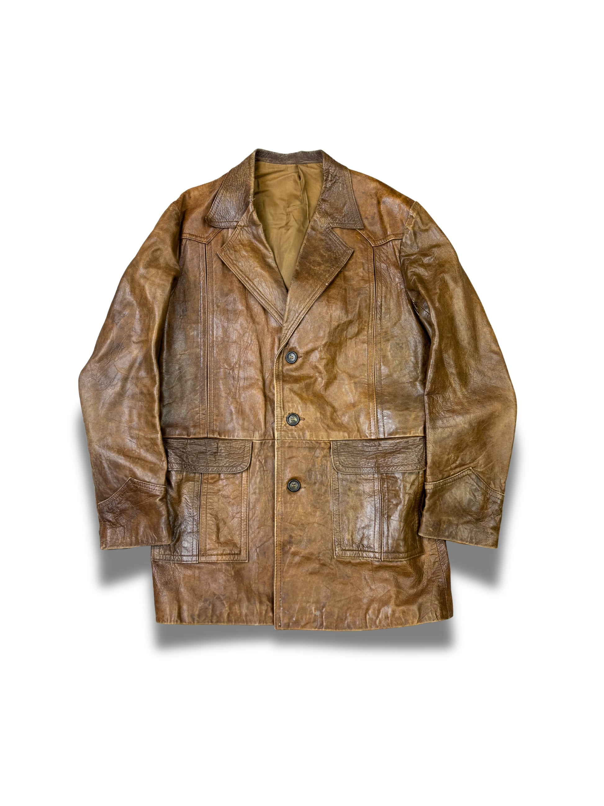 cuirs-veste-en-cuir-blazer-vintage-vrai-cuir-de-vache-daimpatine-ancien-homme-vintage-vetements-femme-vintage-vetement-grossiste-friperie-wholesaler-seconde-main-marque-occasion-textile-piece-annees-80-90-2000-2010-french-pick-reseller-vinted-reseller-vinted-vente-en-ligne