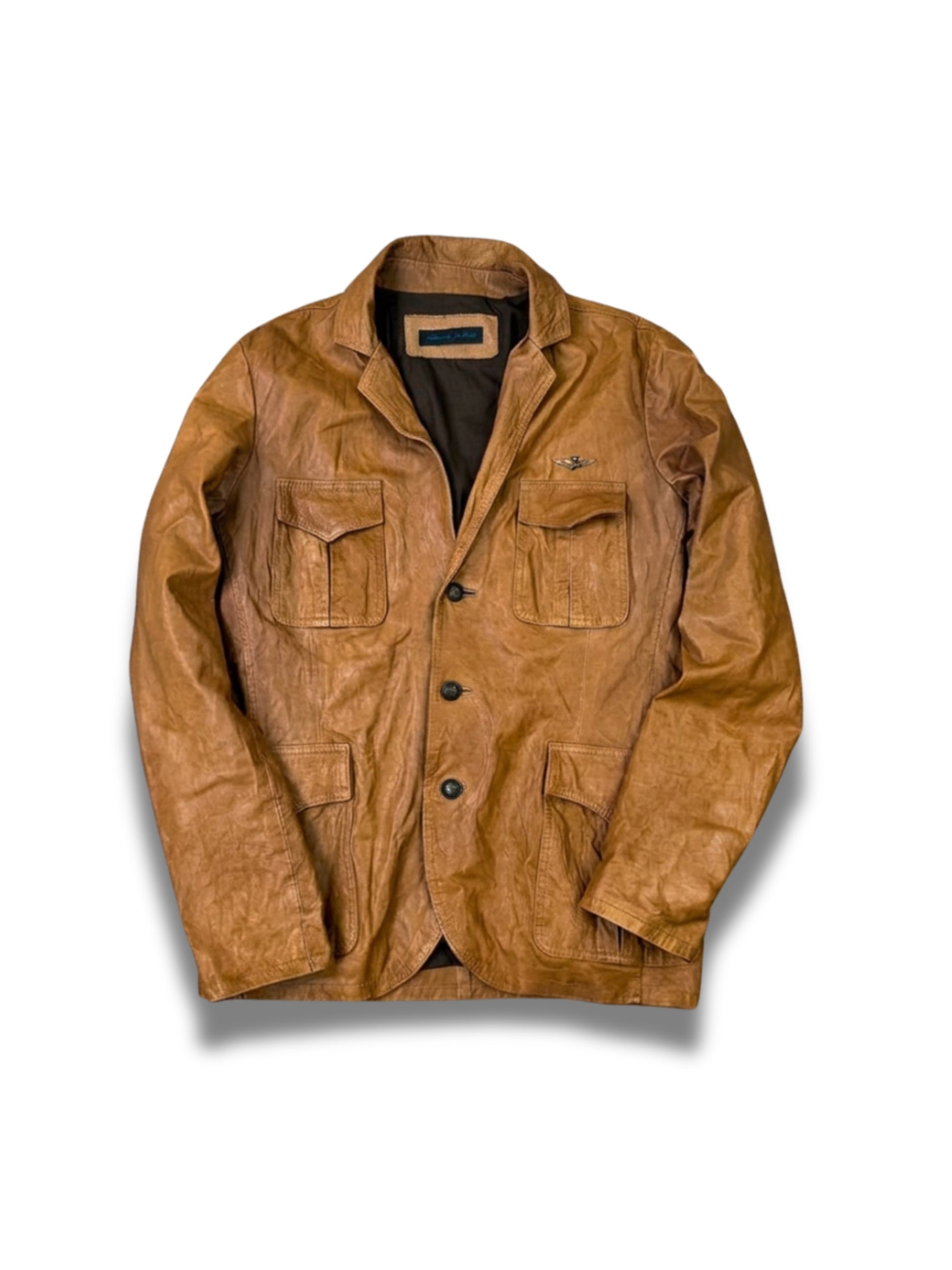 cuirs-veste-en-cuir-blazer-vintage-vrai-cuir-de-vache-daimpatine-ancien-homme-vintage-vetements-femme-vintage-vetement-grossiste-friperie-wholesaler-seconde-main-marque-occasion-textile-piece-annees-80-90-2000-2010-french-pick-reseller-vinted-reseller-vinted-vente-en-ligne