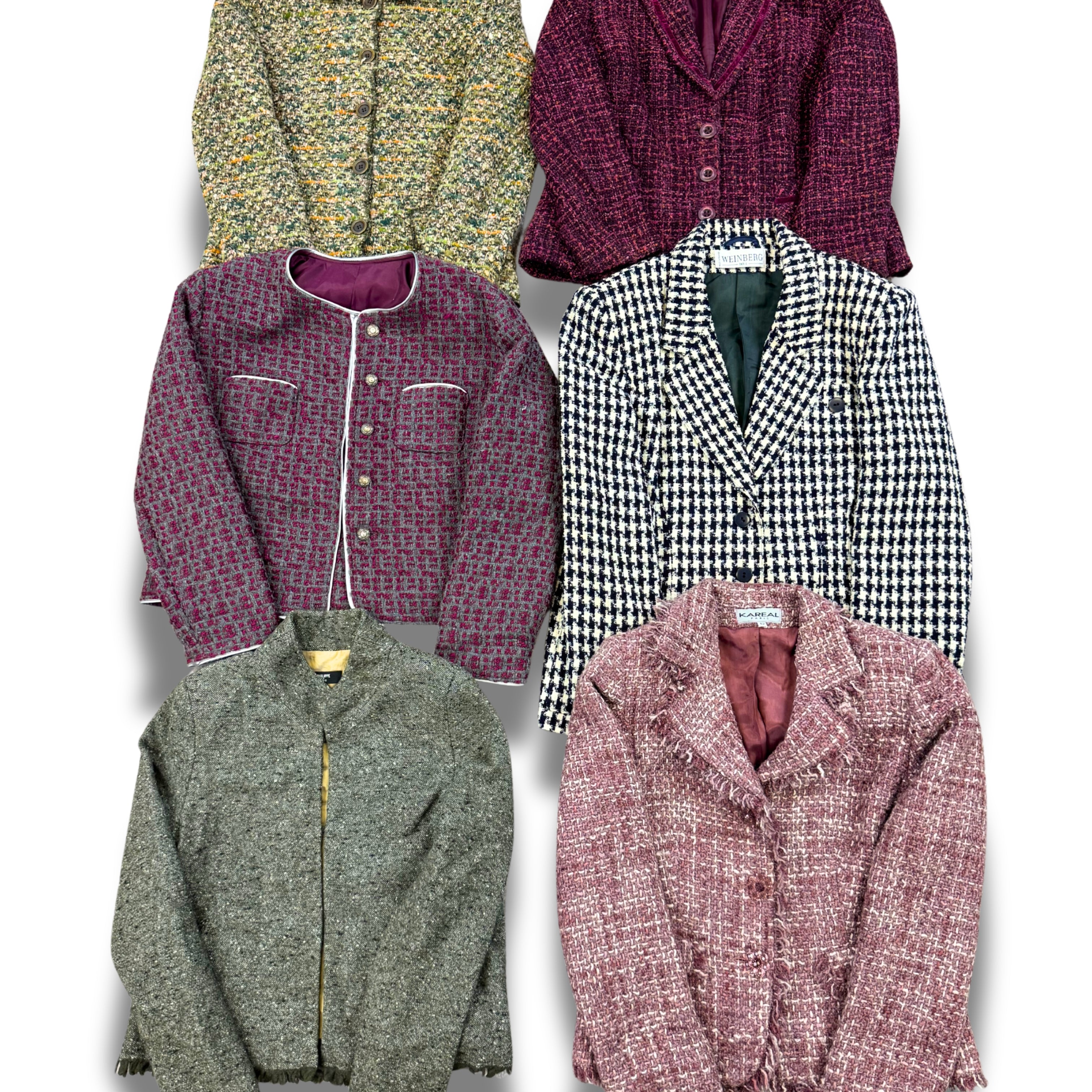 blazer-tweed-veste-femme-marque-laine-moderne-vintage-homme-femme-ete-hiver-vetement-vintage-grossiste-friperie-wholesaler-seconde-main-marque-occasion-revente-textile-piece-80-90-2000-2010-Y2K-french-pick-reseller-vinted-vente-en-ligne