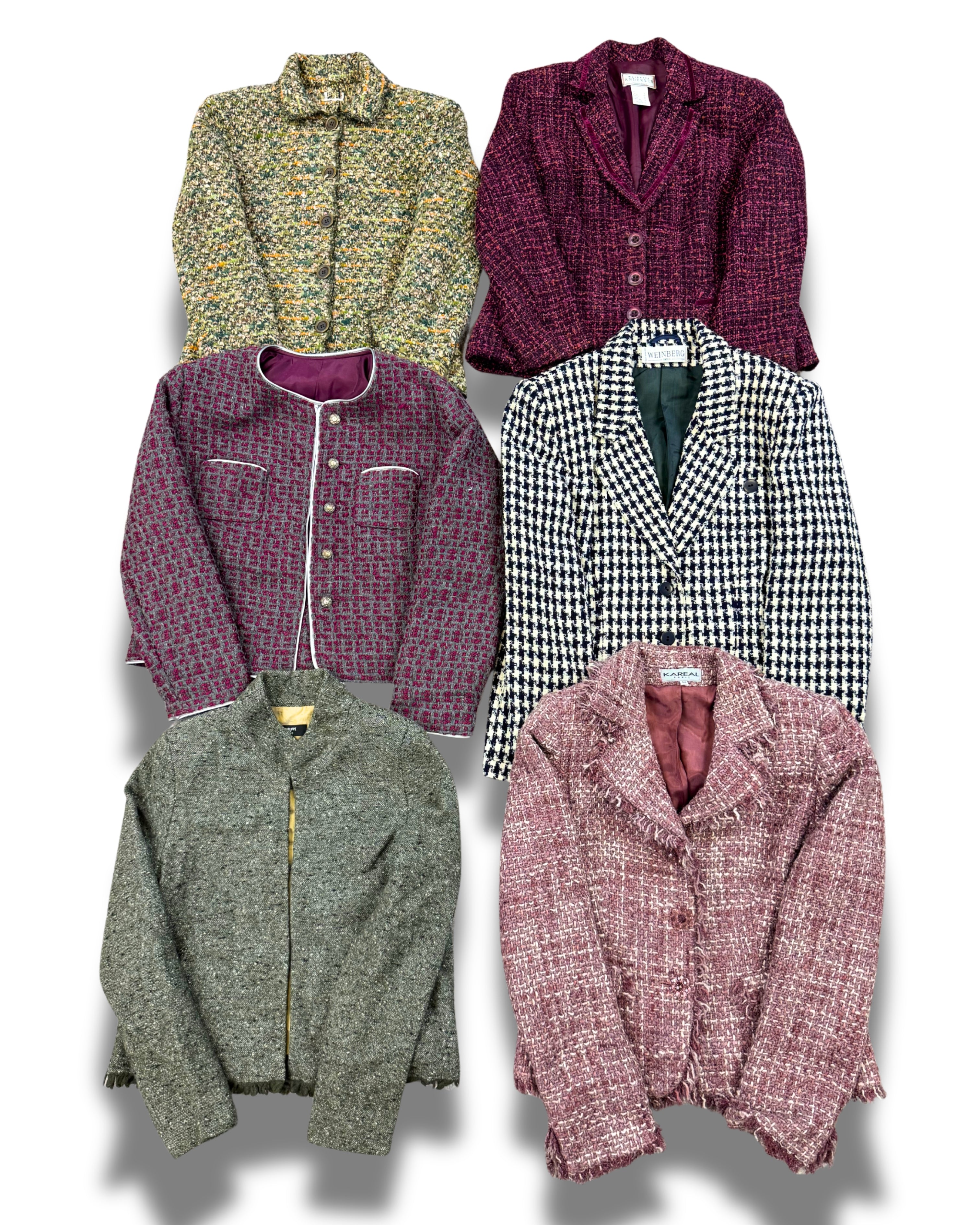 blazer-tweed-veste-femme-marque-laine-moderne-vintage-homme-femme-ete-hiver-vetement-vintage-grossiste-friperie-wholesaler-seconde-main-marque-occasion-revente-textile-piece-80-90-2000-2010-Y2K-french-pick-reseller-vinted-vente-en-ligne