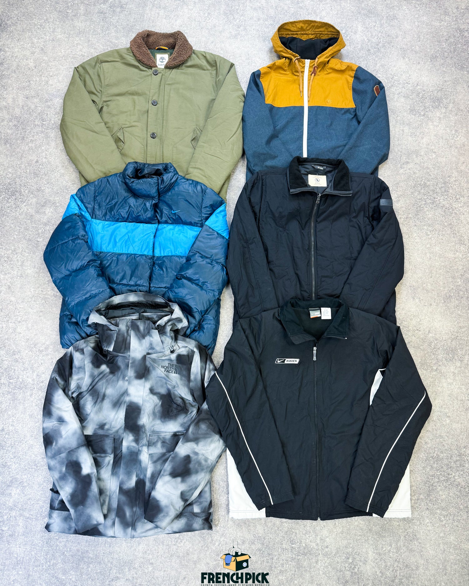 manteau-brand-marque-the-north-face-lacoste-nike-adidas-tommy-aigle-Dickies-homme-femme-moderne-vetement-grossiste-friperie-wholesaler-seconde-main-marque-occasion-textile-piece-annees-80-90-2000-2010-french-pick