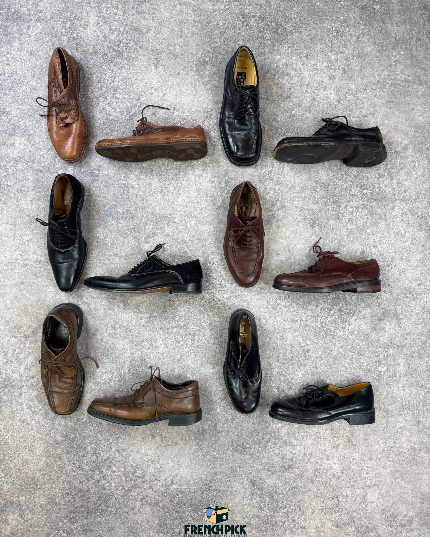 chaussures-en-cuir-ville-homme-vintage-vetement-grossiste-friperie-wholesaler-seconde-main-marque-occasion-textile-piece-80-90-2000-2010-french-pick