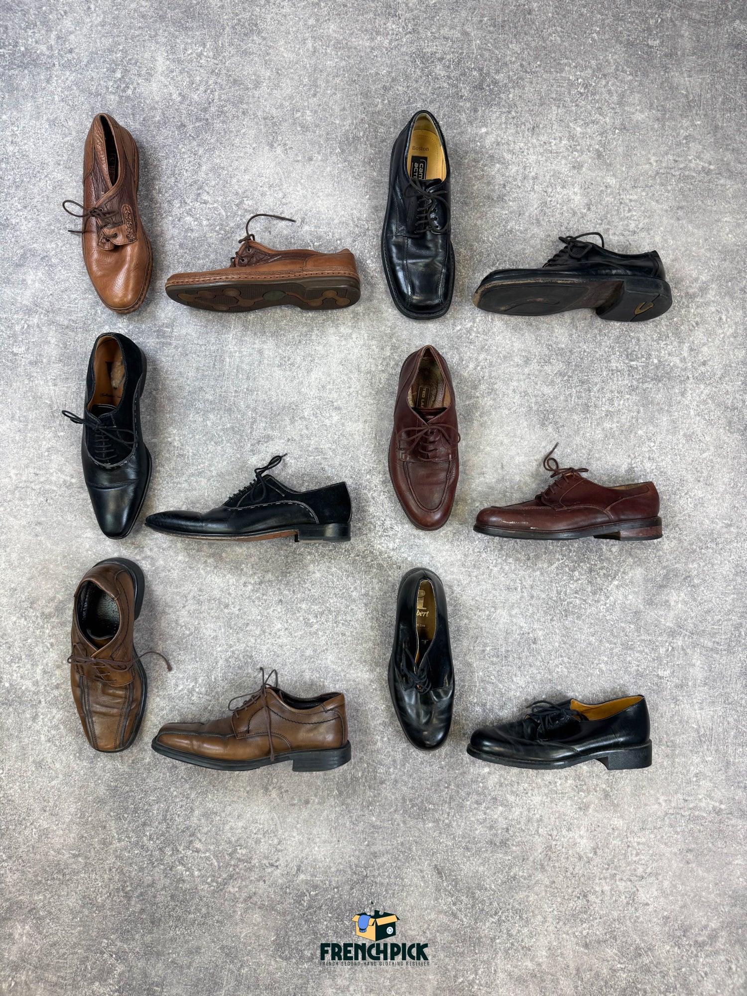 chaussures-en-cuir-ville-homme-vintage-vetement-grossiste-friperie-wholesaler-seconde-main-marque-occasion-textile-piece-80-90-2000-2010-french-pick