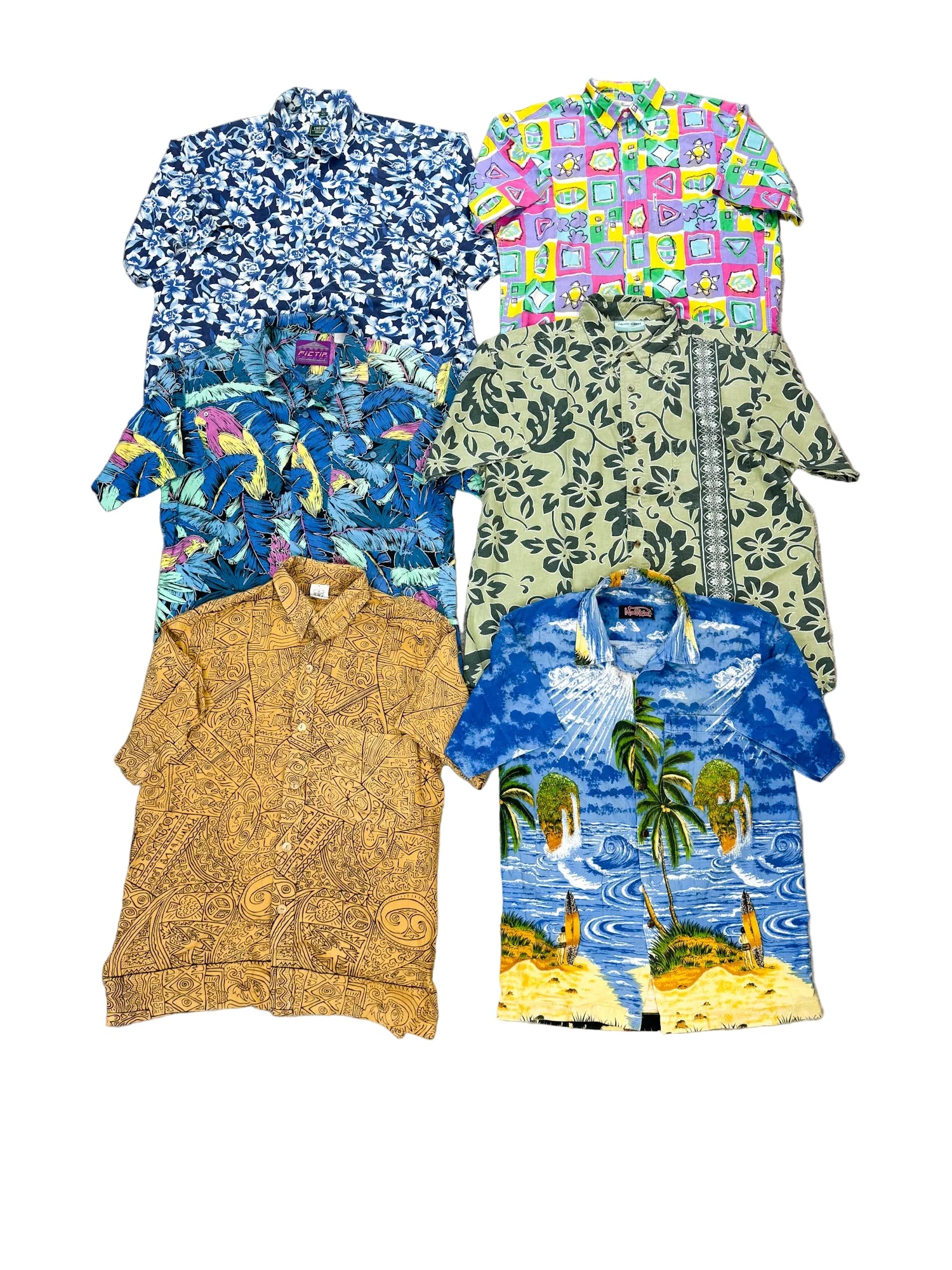 chemise-hawai-hawaienne-ete-motifs-plage-vacances-manches-courtes-homme-femme-vintage-vetement-grossiste-friperie-wholesaler-seconde-main-marque-occasion-textile-piece-annees-80-90-2000-2010-french-pick-pick-reseller-vinted-vente-en-ligne