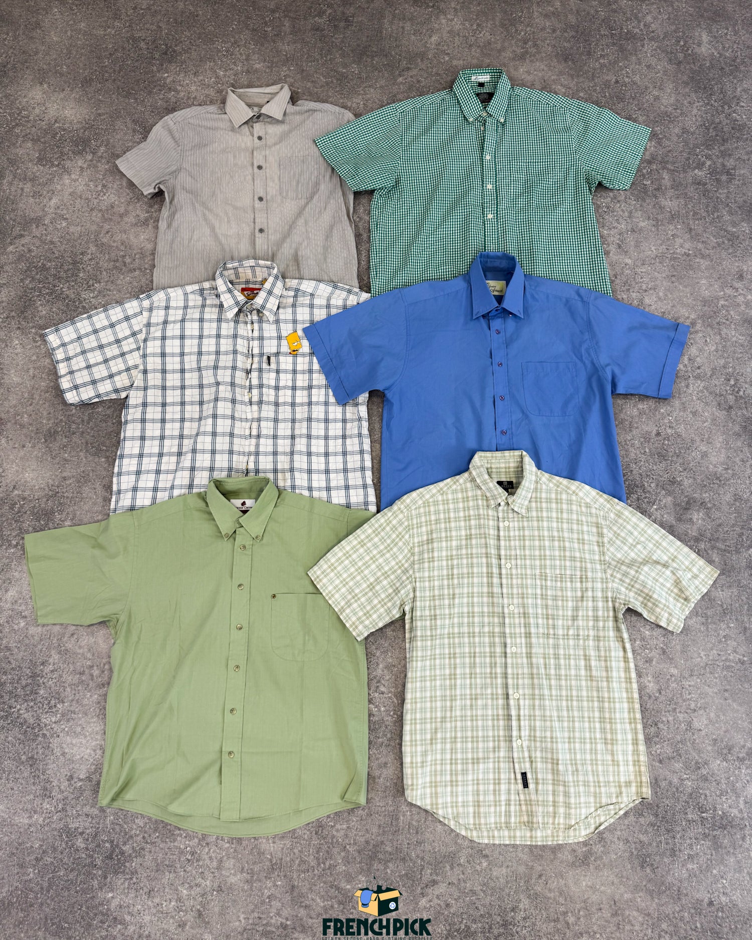 chemise-manches-courtes-homme-vintage-vetement-grossiste-friperie-wholesaler-seconde-main-marque-occasion-textile-piece-80-90-2000-2010-french-pick