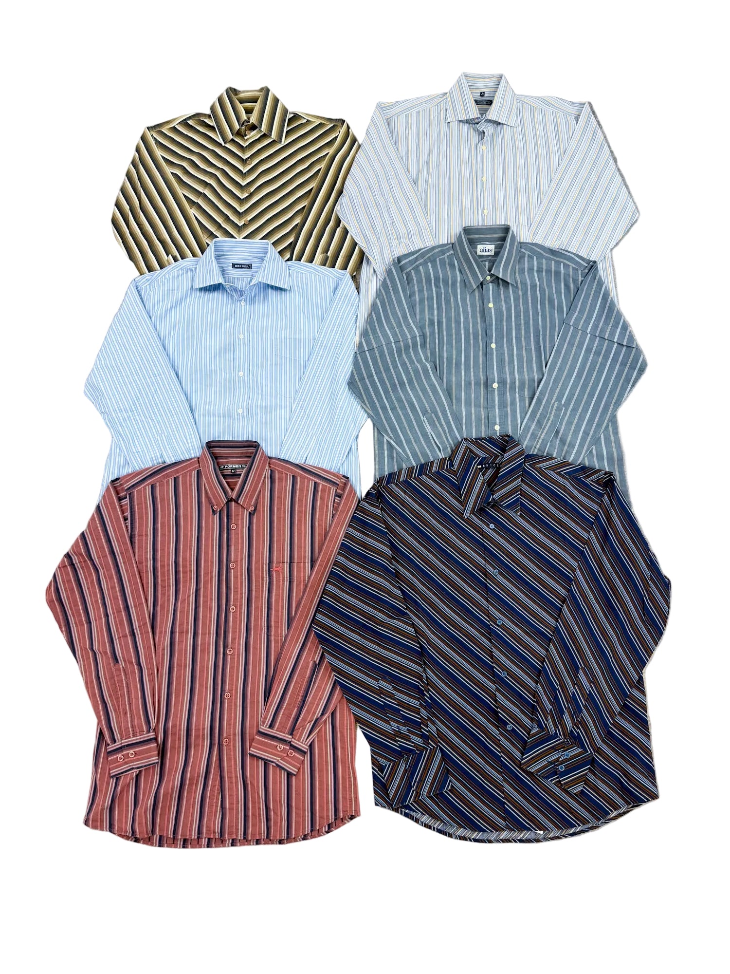 Chemise-a-rayures-couleurs-vintage-costume-vetements-tenues-soiree-workwear-bucheron-homme-femme-vintage-vetement-grossiste-friperie-wholesaler-seconde-main-marque-occasion-textile-piece-annees-80-90-2000-2010-french-pick-reseller-vinted-vente-en-ligne