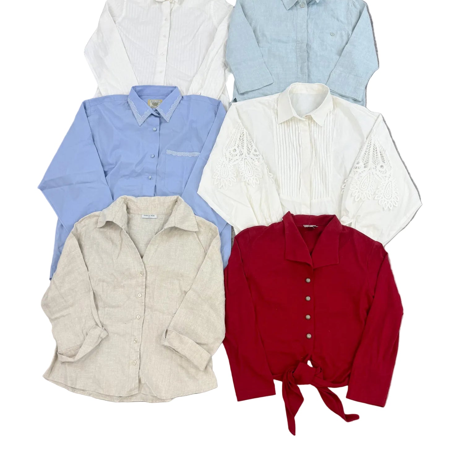 chemisier-uni-unis-ete-leger-manches-longues-80-90-femme-vintage-vetement-grossiste-friperie-wholesaler-seconde-main-marque-occasion-textile-piece-annees-80-90-2000-2010-french-pick-reseller-vinted