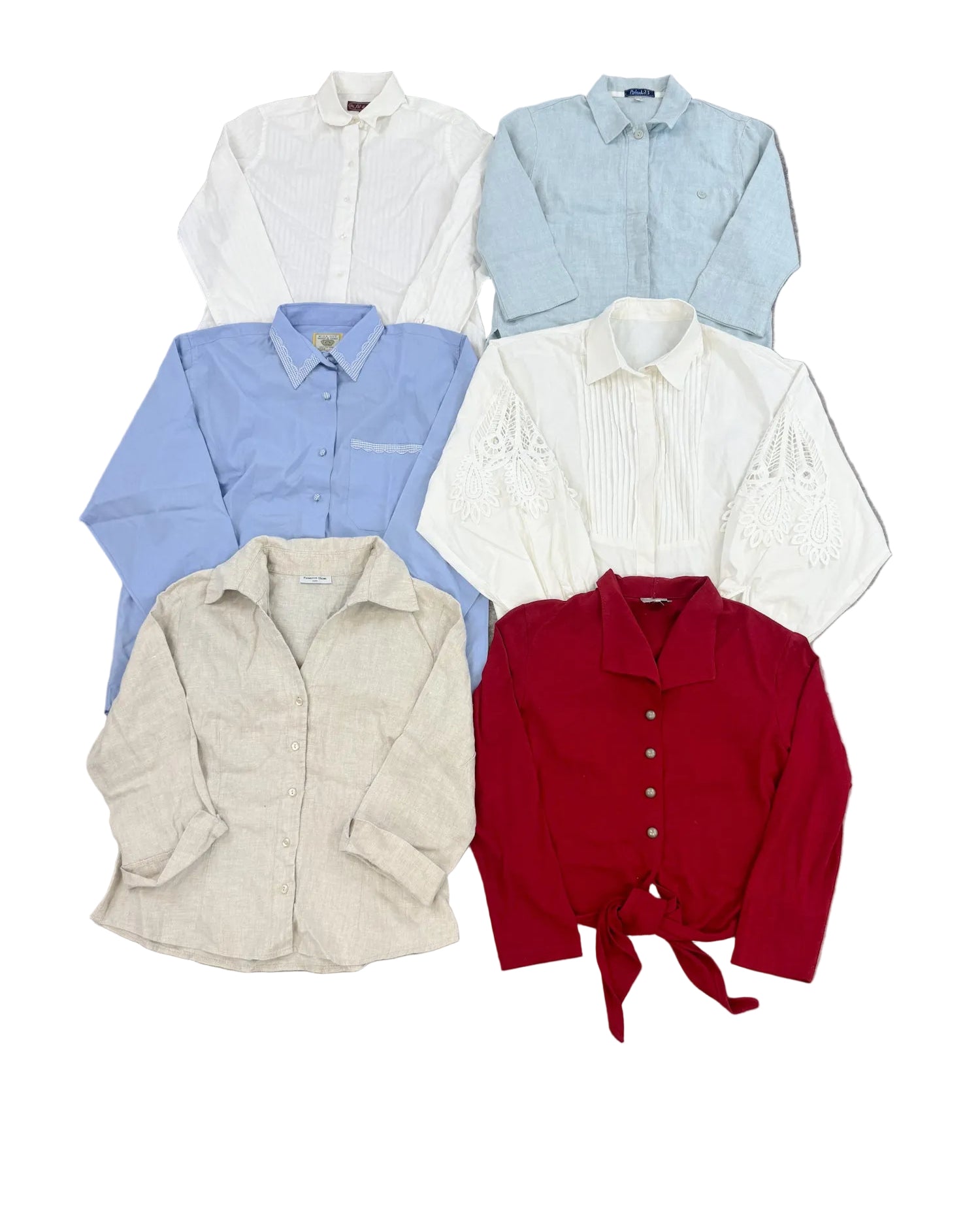 chemisier-uni-unis-ete-leger-manches-longues-80-90-femme-vintage-vetement-grossiste-friperie-wholesaler-seconde-main-marque-occasion-textile-piece-annees-80-90-2000-2010-french-pick-reseller-vinted