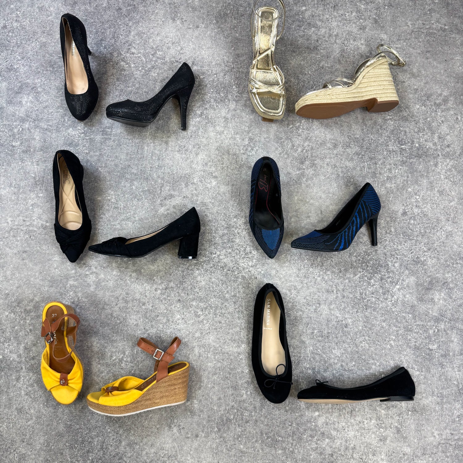 chaussures-a-talons-escarpins-compenses-toile-cuir-soiree-ballerines-femme-moderne-vetement-grossiste-friperie-wholesaler-seconde-main-marque-occasion-textile-piece-80-90-2000-2010-french-pick