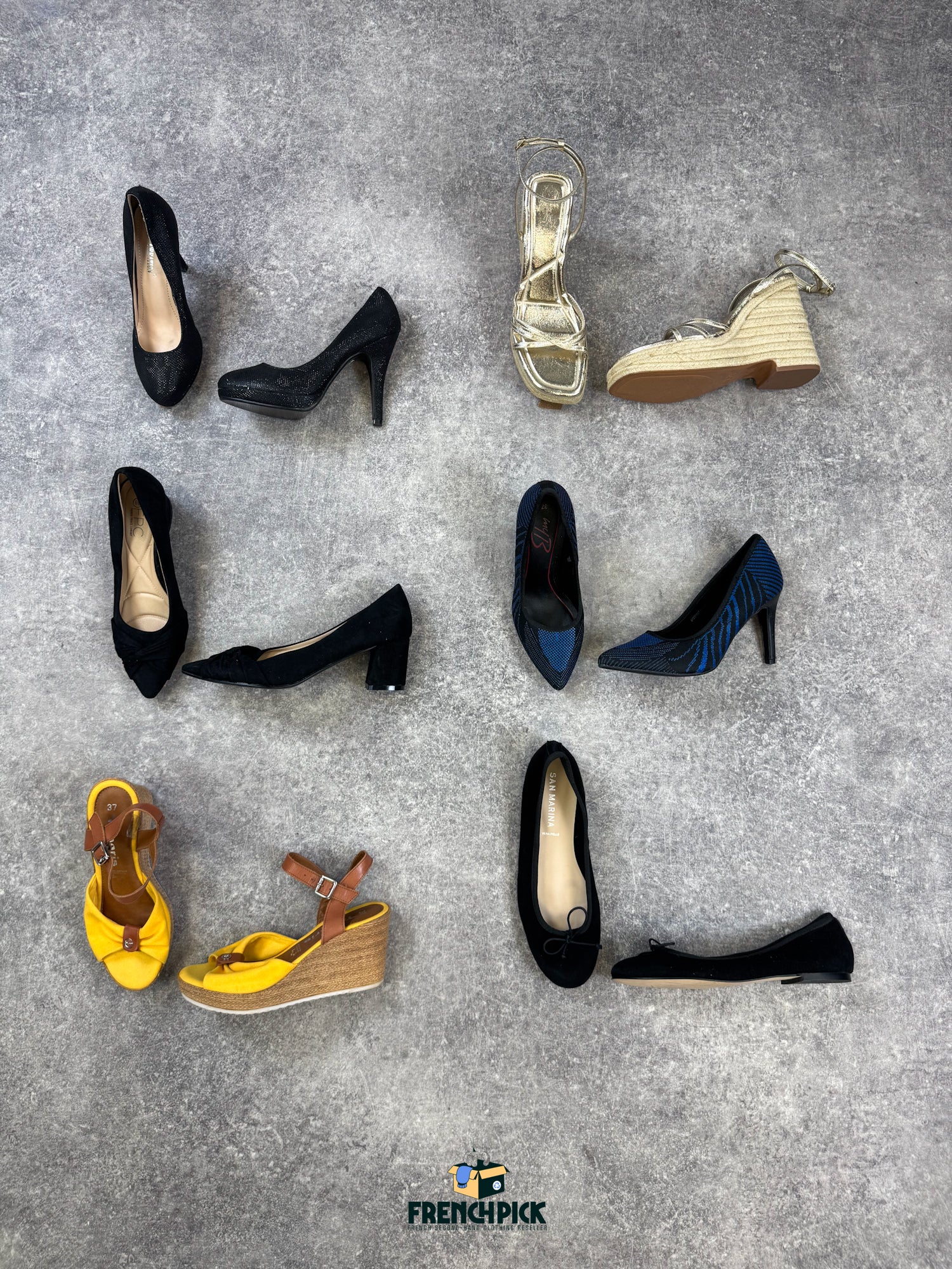 chaussures-a-talons-escarpins-compenses-toile-cuir-soiree-ballerines-femme-moderne-vetement-grossiste-friperie-wholesaler-seconde-main-marque-occasion-textile-piece-80-90-2000-2010-french-pick
