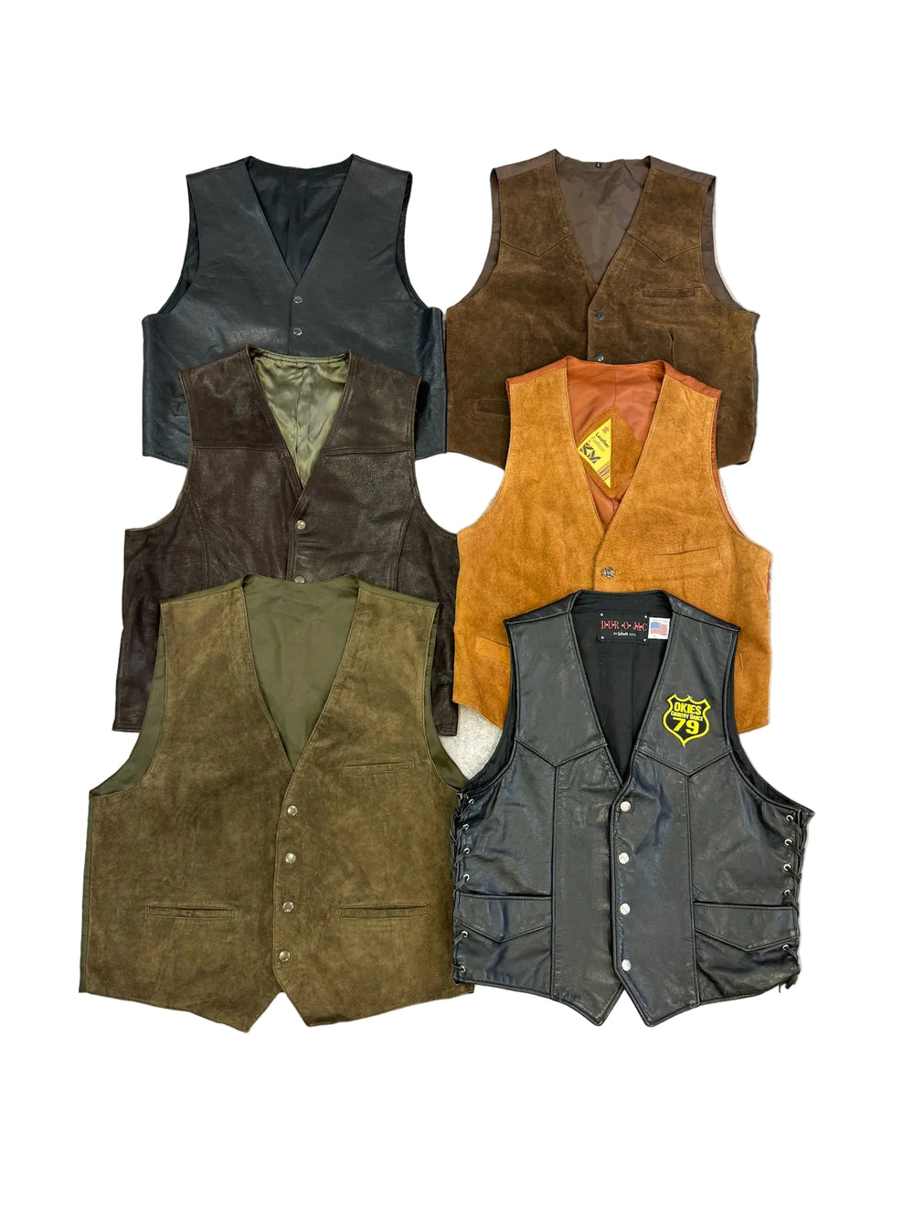 GILET EN CUIR ET DAIM
