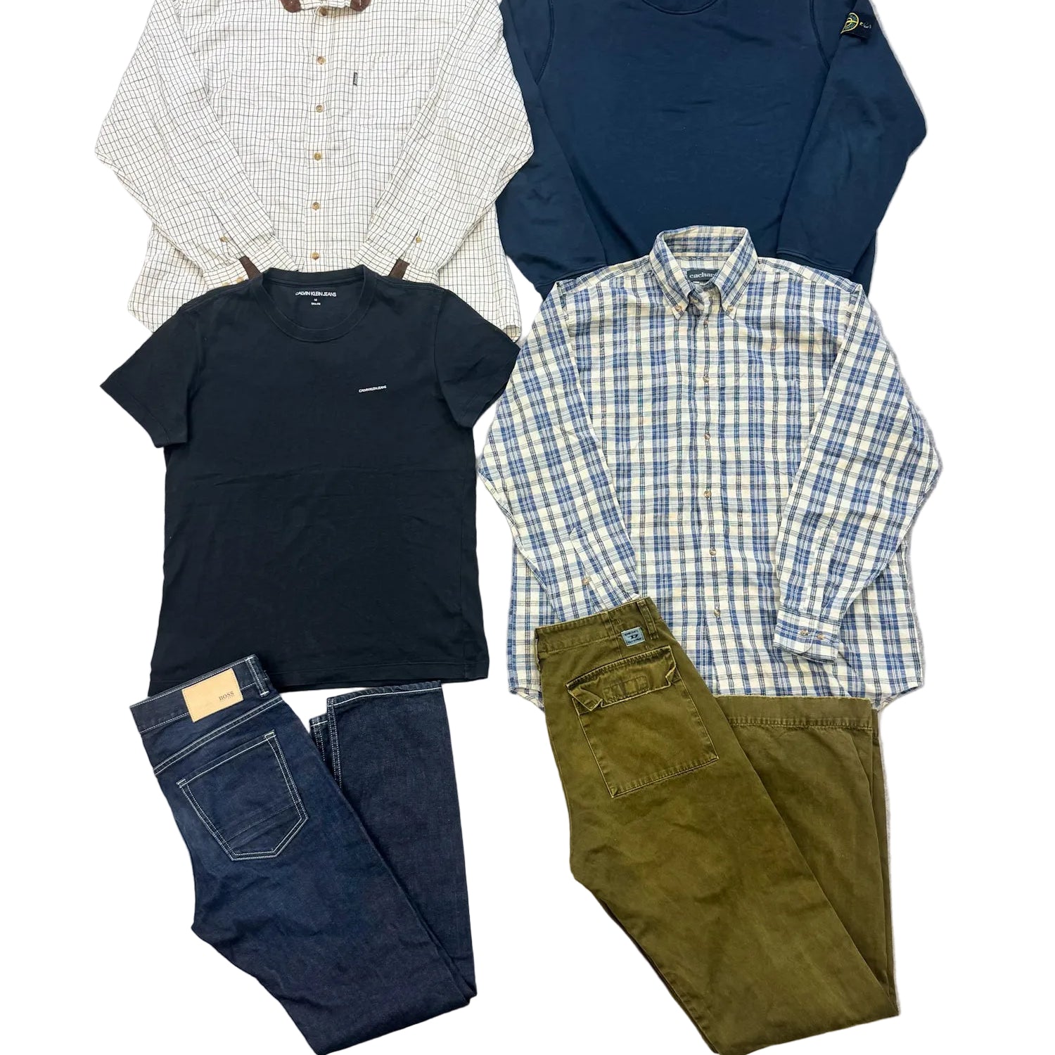 vetements-marques-haut-de-gamme-Cos-Sandro-Diesel-IKKS-stone-island-Aigle-The-Kooples-Gant-Calvin-Klein-Pierre-Cardin-Hugo-Boss-homme-ete-moderne-vetement-grossiste-friperie-wholesaler-seconde-main-occasion-textile-piece-80-90-2000-2010-french-pick-vente-en-ligne