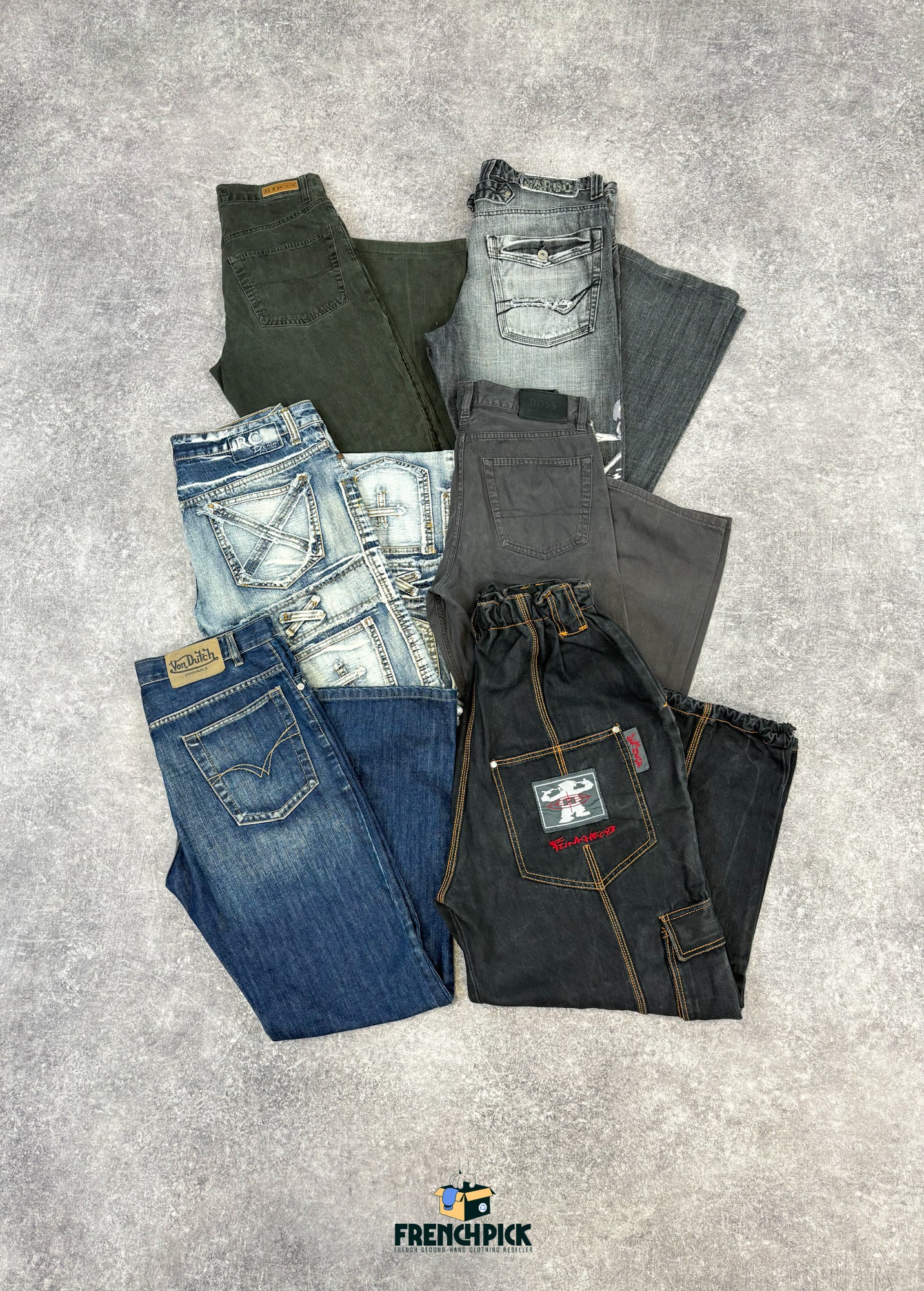 BOX JEAN Y2K Homme - Grossiste - seconde main - Friperie