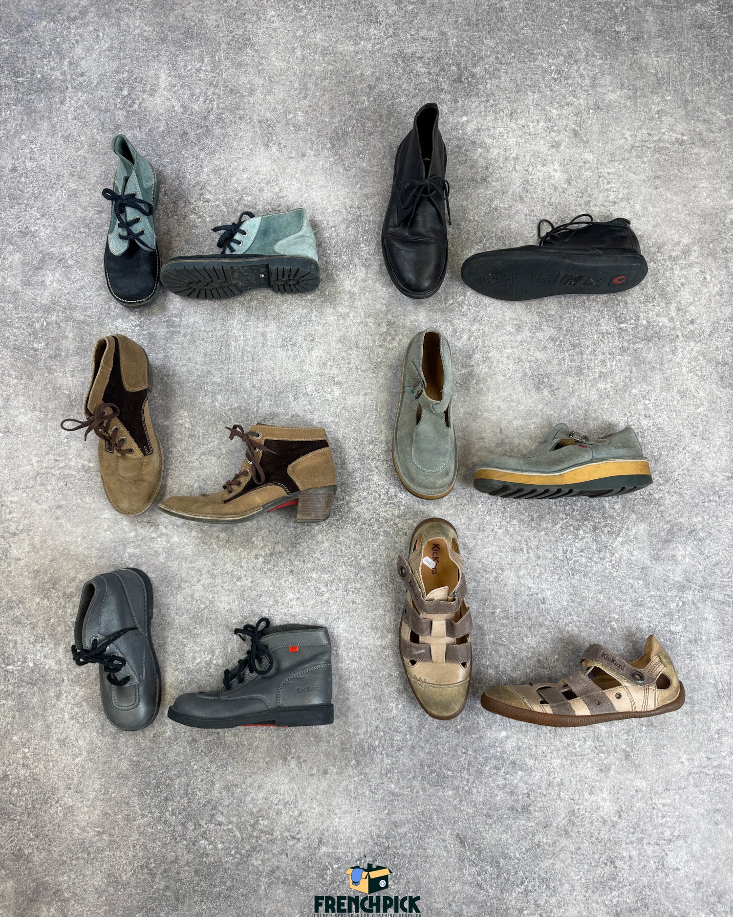 chaussures-marque-kickers-femme-vintage-moderne-vetement-grossiste-friperie-wholesaler-seconde-main-marque-occasion-textile-piece-80-90-2000-2010-french-pick