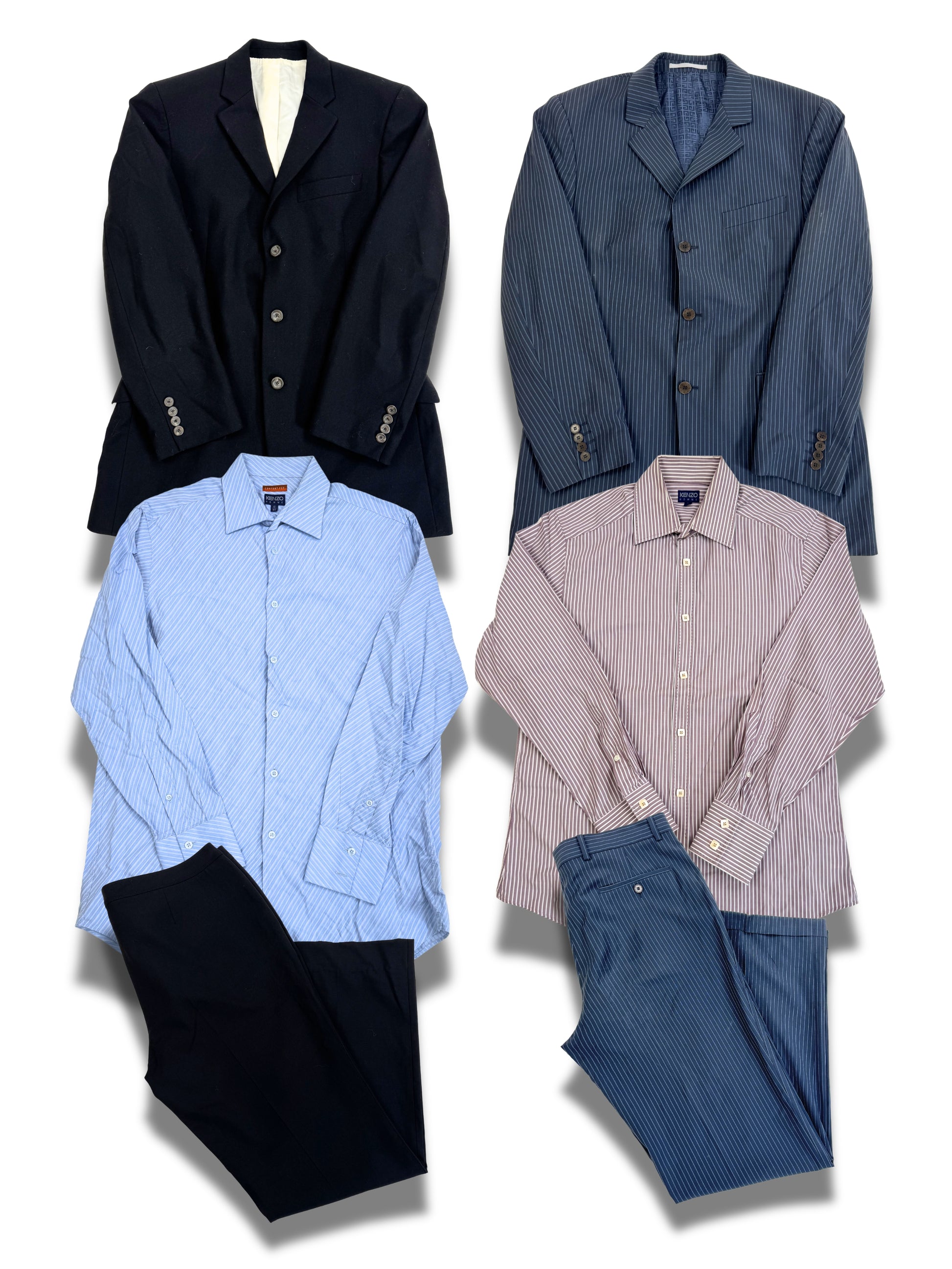 vetements-de-luxe-tailoring-costume-blazer-chemise-pantalon-de-costume-cravate-dior-givenchhy-kenzo-armany-lanvin-burberry-homme-ete-hiver-vetement-vintage-moderne-grossiste-friperie-wholesaler-seconde-main-marque-occasion-revente-textile-piece-80-90-2000-2010-Y2K-french-pick-reseller-vinted