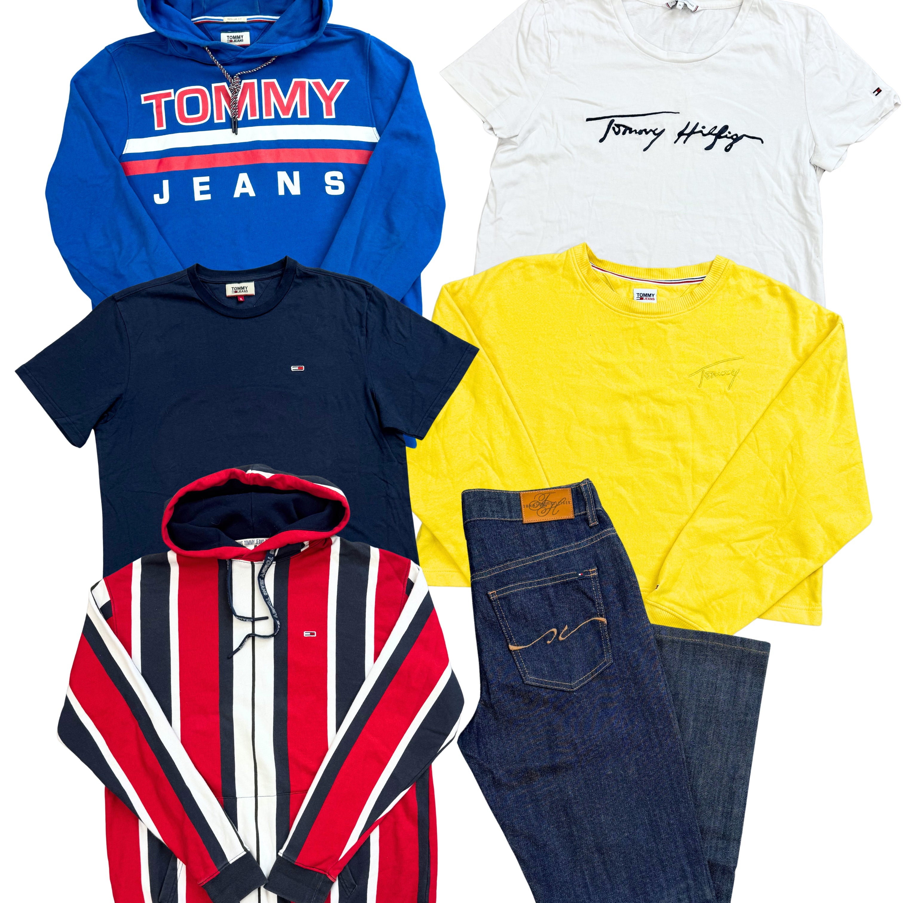 mix-vetements-marque-tommy-hilfiger-t-shirt-sweat-veste-robe-jupe-vintage-moderne-emblematiques-homme-femme-80-90-2000-Y2K-vetement-grossiste-friperie-wholesaler-seconde-main-occasion-textile-piece-80-90-2000-2010-french-pick-reseller-vinted