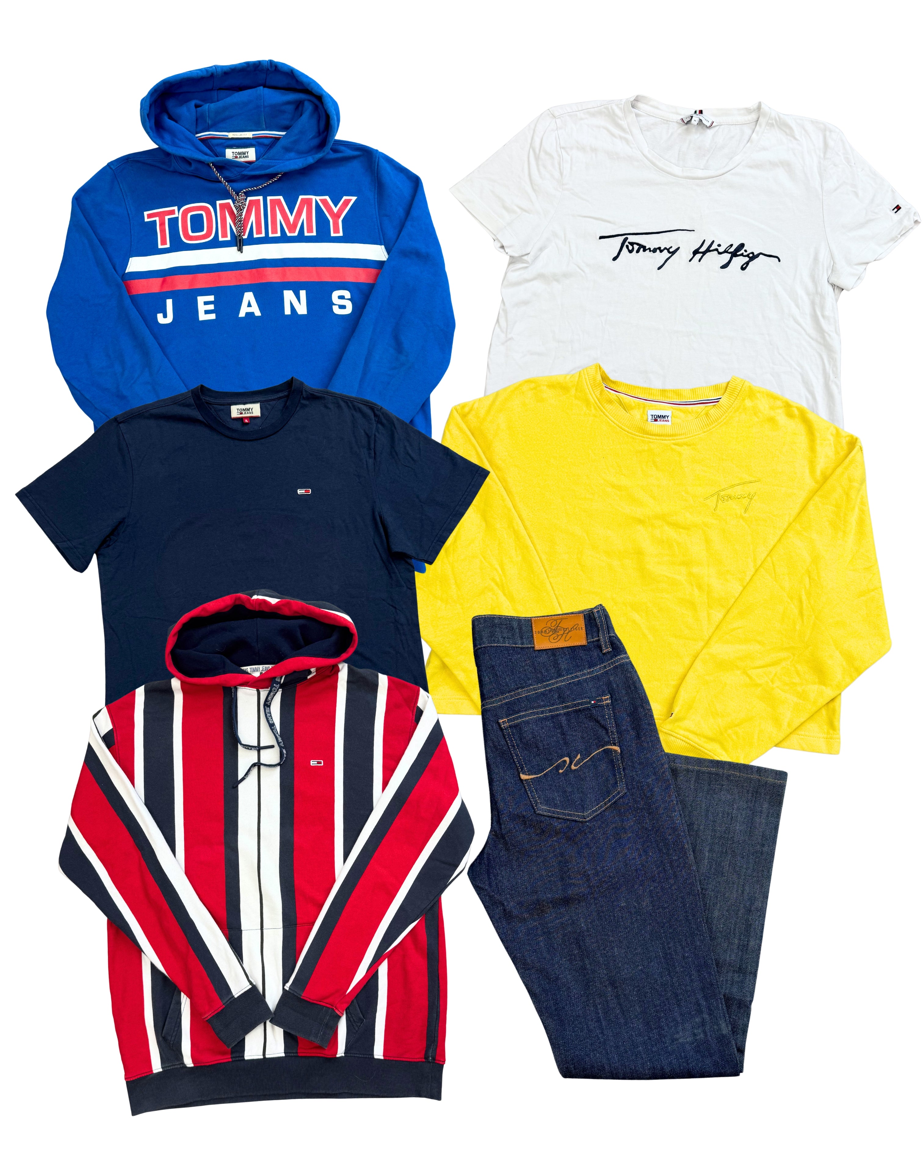 mix-vetements-marque-tommy-hilfiger-t-shirt-sweat-veste-robe-jupe-vintage-moderne-emblematiques-homme-femme-80-90-2000-Y2K-vetement-grossiste-friperie-wholesaler-seconde-main-occasion-textile-piece-80-90-2000-2010-french-pick-reseller-vinted