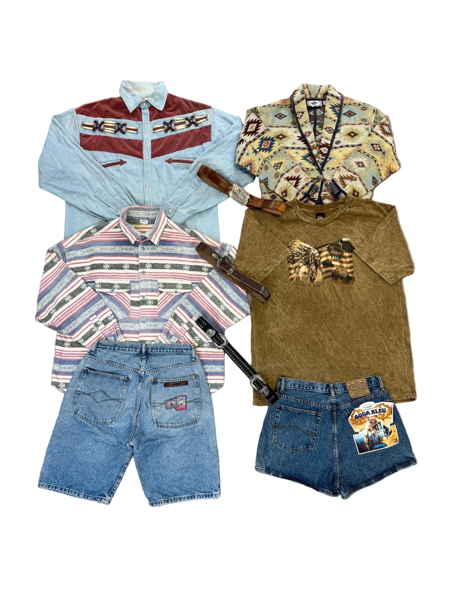 Vetements-mix-country-cowboy-cheval-far-west-cuir-motifs-homme-femme-vintage-vetement-grossiste-friperie-wholesaler-seconde-main-marque-occasion-textile-piece-annees-80-90-2000-2010-french-pick-vente-en-ligne
