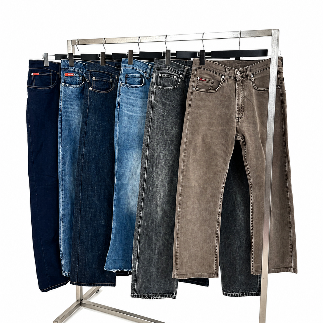 Mix-vetements-jean-jeans-denim-bleu-moderne-homme-ete-hiver-vetement-vintage-grossiste-friperie-wholesaler-seconde-main-marque-occasion-revente-textile-piece-80-90-2000-2010-Y2K-french-pick-reseller-vinted
