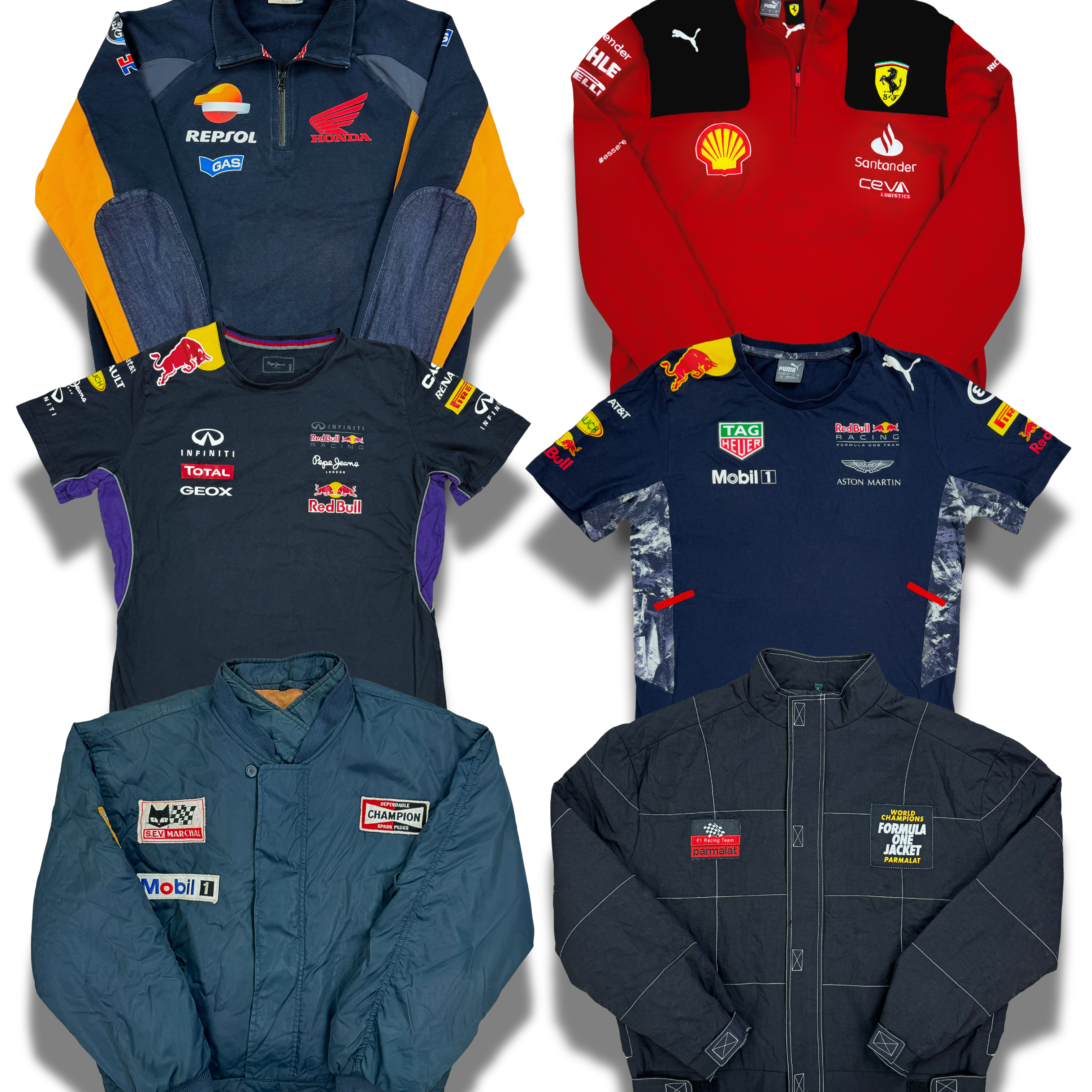 mix-racing-course-marque-de-voiture-formule-1-partenaire-sponsor-honda-infiniti-nissan-ferrari-porsche-car-brand-t-shirt-pull-veste-col-camioneur-homme-femme-moderne-vetements-vintage-moderne-grossiste-friperie-fripe-homme-femme-wholesaler-seconde-main-marque-occasion-textile-piece-annees-80-90-2000-2010-french-pick-reseller-vinted-reseller-vinted-vente-en-ligne