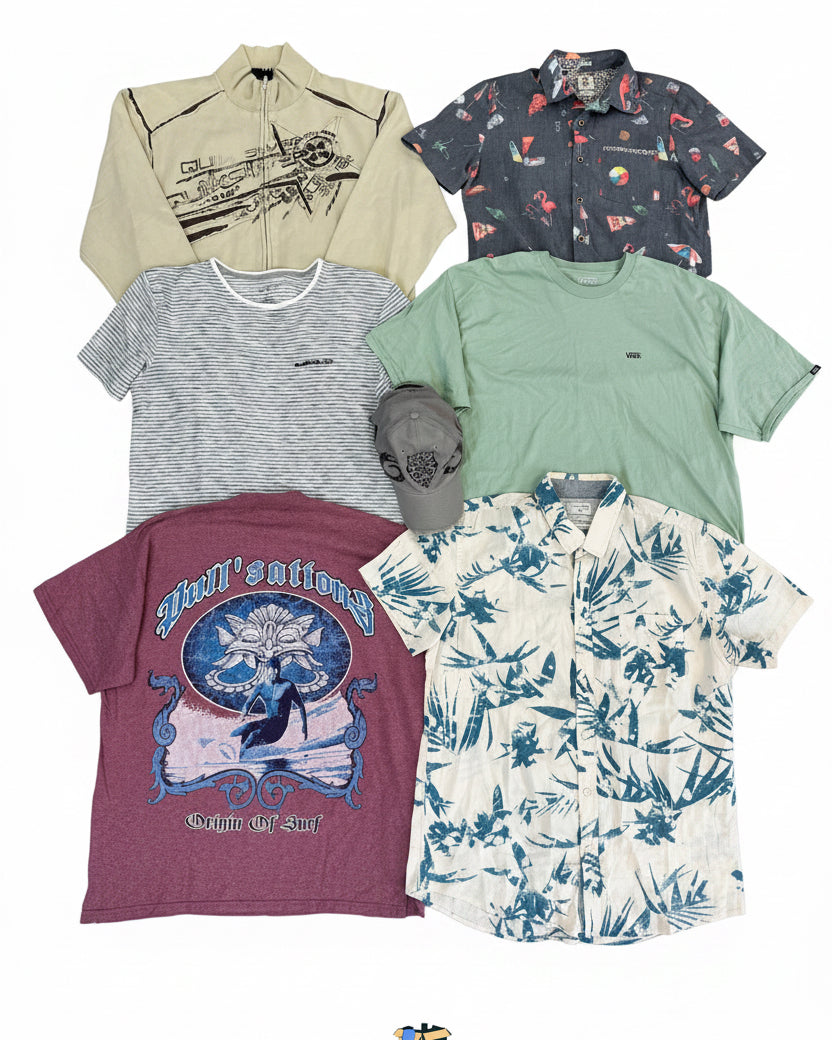 mix-surf-skate-t-shirt-chemise-skateur-surfeur-Quicksilver-Billabong-Oxbow-Vans-Huf-Rip-Curl-Element-homme-moderne-vintage-vetement-grossiste-friperie-wholesaler-seconde-main-marque-occasion-textile-piece-80-90-2000-2010-french-pick-vente-en-ligne