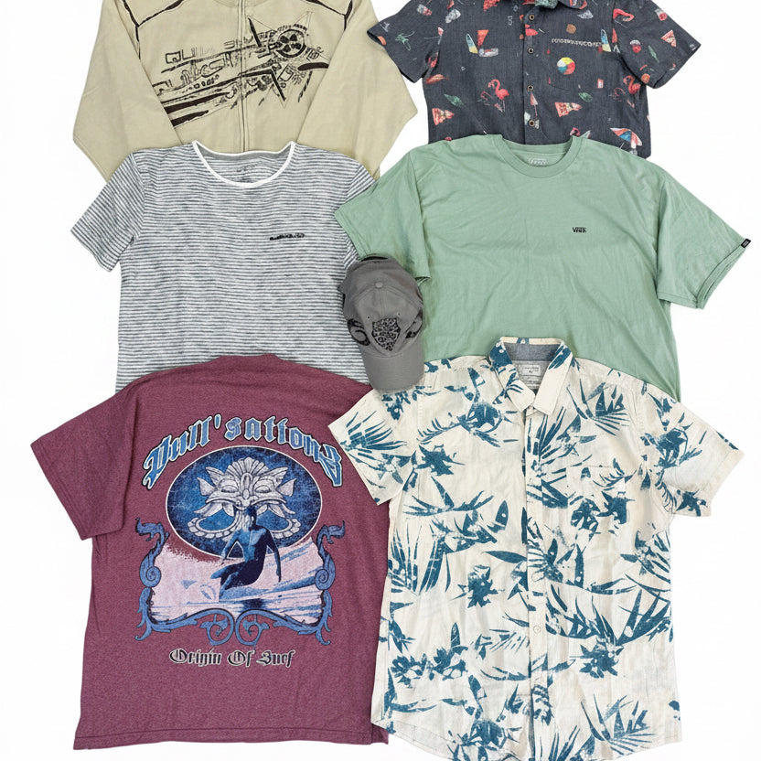 mix-surf-skate-t-shirt-chemise-skateur-surfeur-Quicksilver-Billabong-Oxbow-Vans-Huf-Rip-Curl-Element-homme-moderne-vintage-vetement-grossiste-friperie-wholesaler-seconde-main-marque-occasion-textile-piece-80-90-2000-2010-french-pick