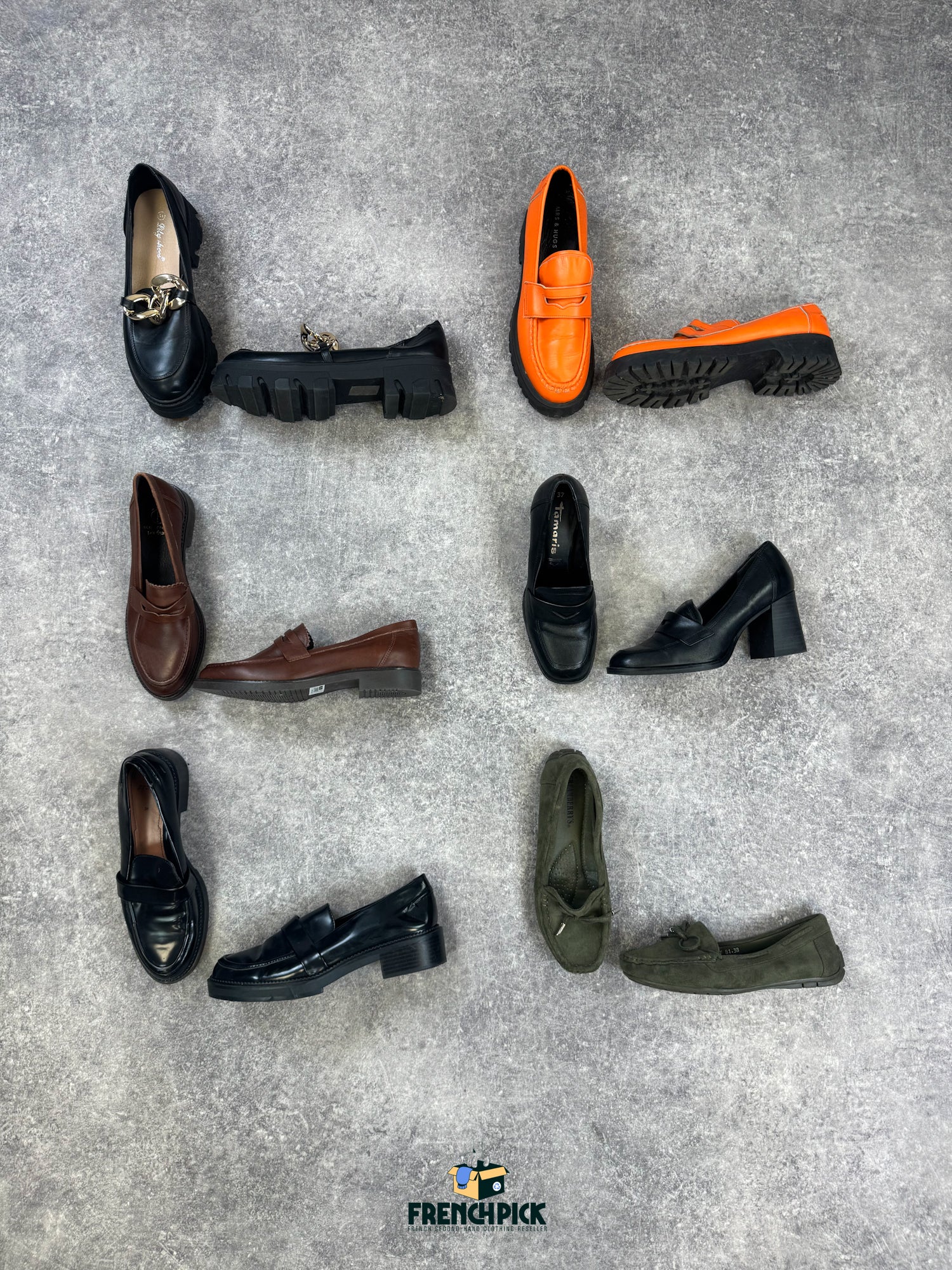 chaussures-mocassins-cuir-hiver-femme-homme-moderne-vintage-vetement-grossiste-friperie-wholesaler-seconde-main-marque-occasion-textile-piece-80-90-2000-2010-french-pick