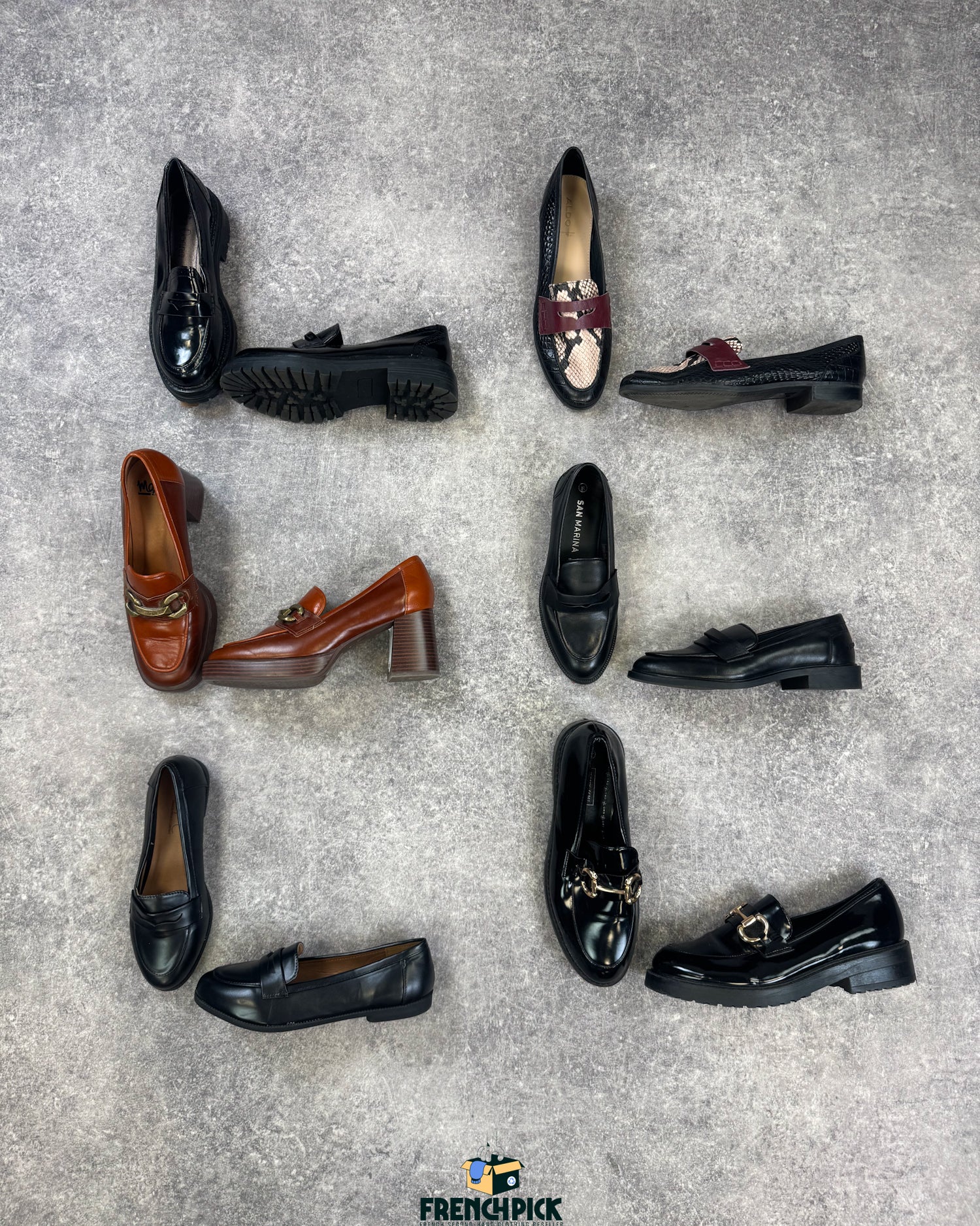 chaussures-mocassins-cuir-hiver-femme-homme-moderne-vintage-vetement-grossiste-friperie-wholesaler-seconde-main-marque-occasion-textile-piece-80-90-2000-2010-french-pick