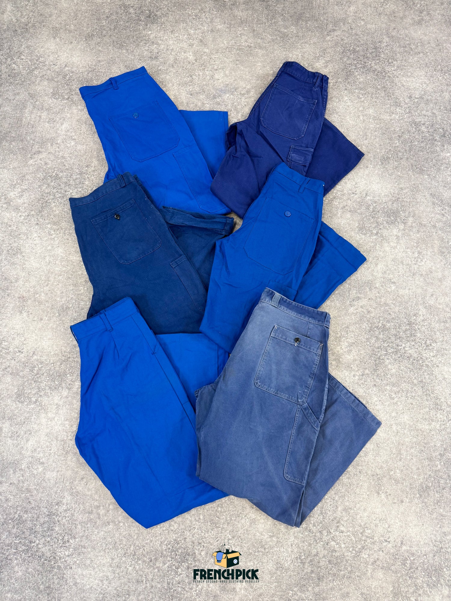 pantalon-bleu-de-travail-chantier-homme-femme-vintage-moderne-80-90-vetement-grossiste-friperie-wholesaler-seconde-main-marque-occasion-textile-piece-80-90-2000-2010-french-pick